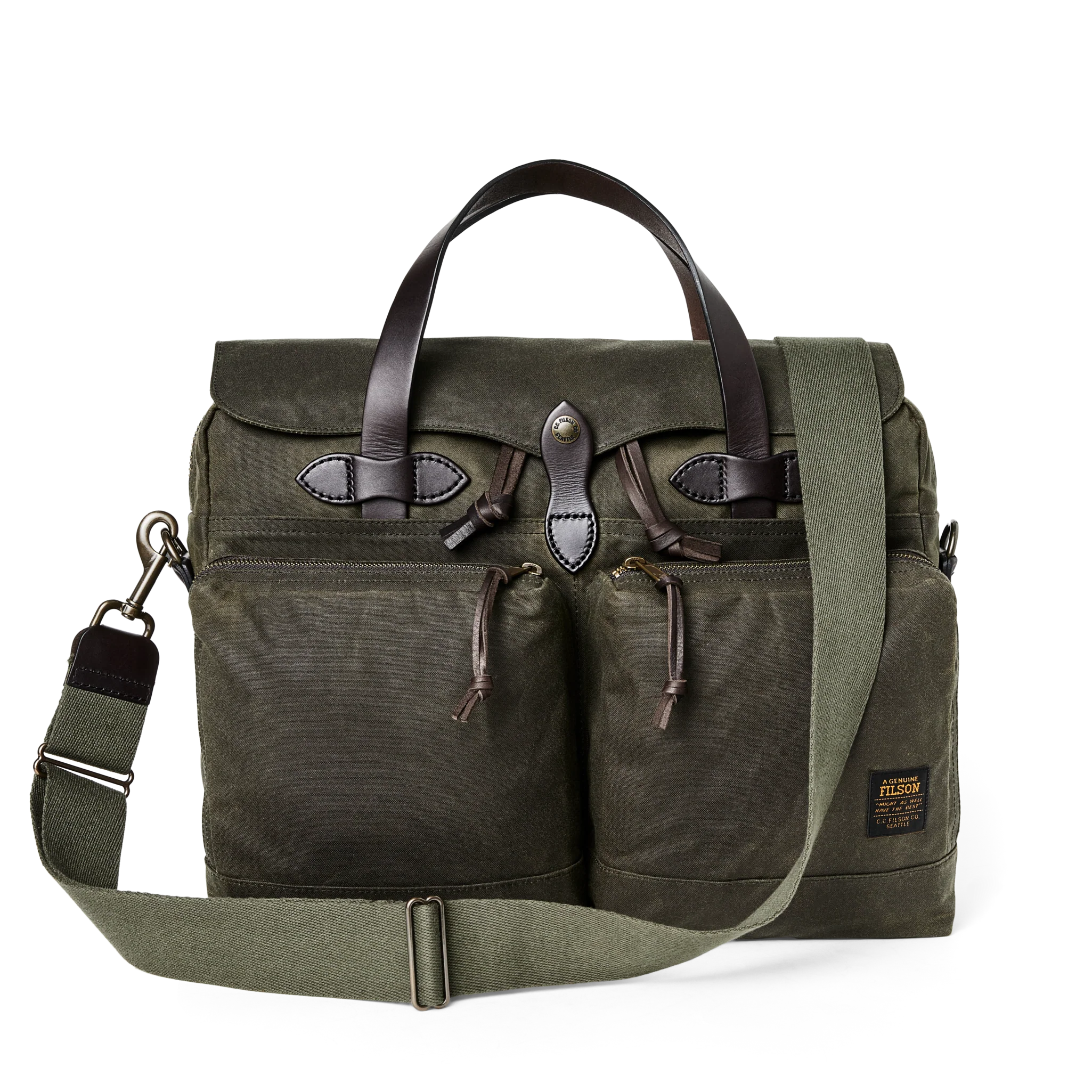 24 Hour Tin Cloth Briefcase - Otter Green