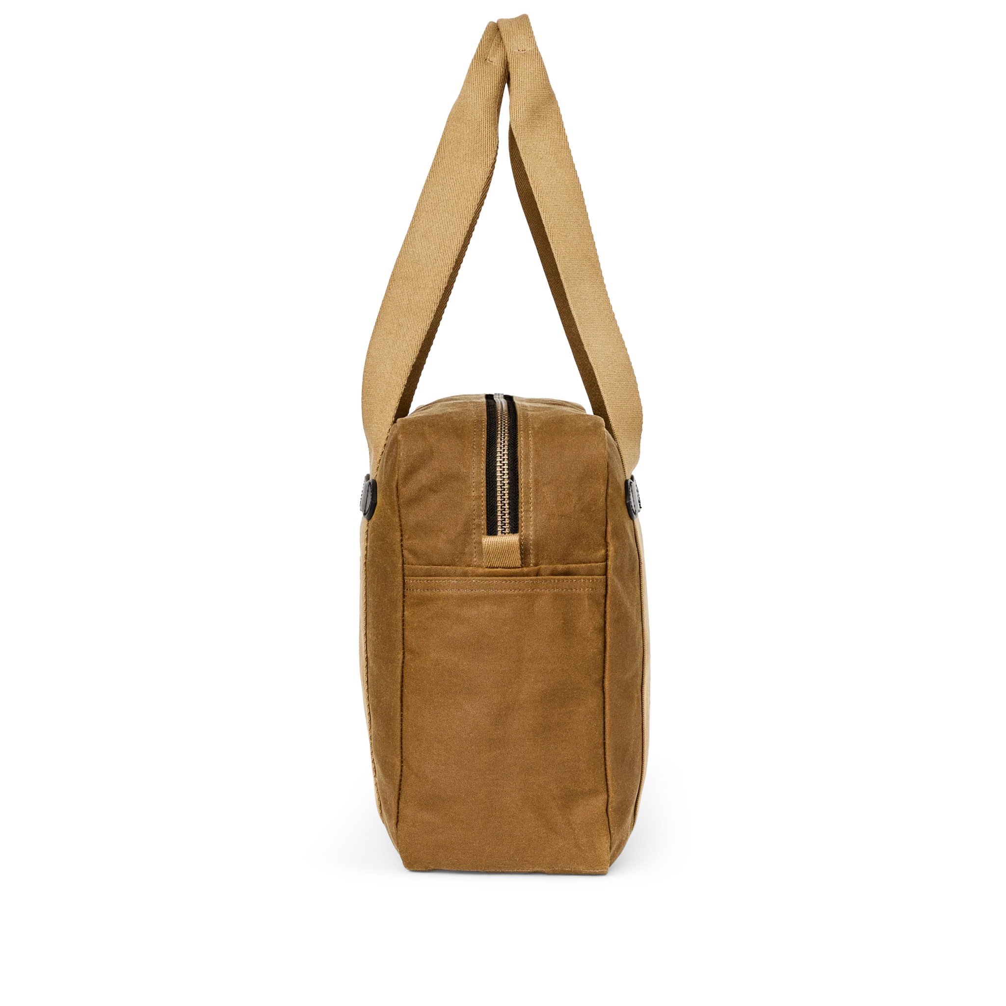 Tin Cloth Zipper Tote Bag - Dark Tan