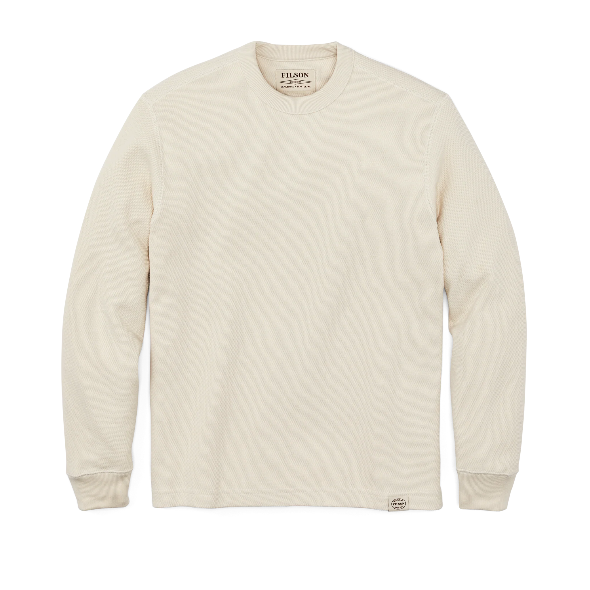 Waffle Knit Thermal Crewneck - Sand