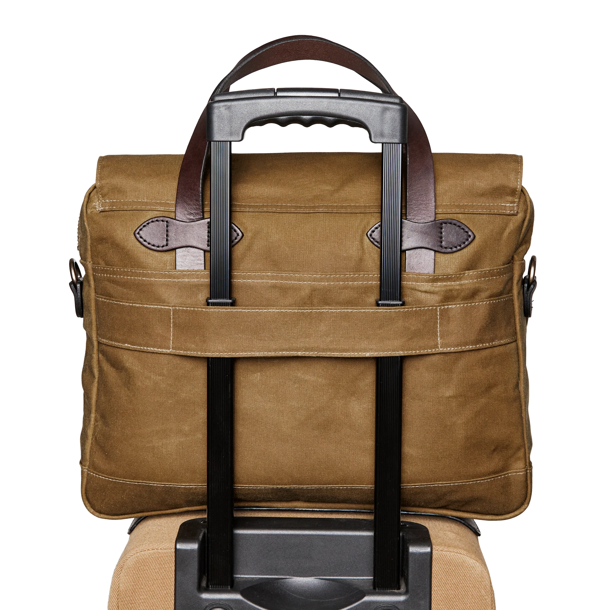 24 Hour Tin Cloth Briefcase - Dark Tan