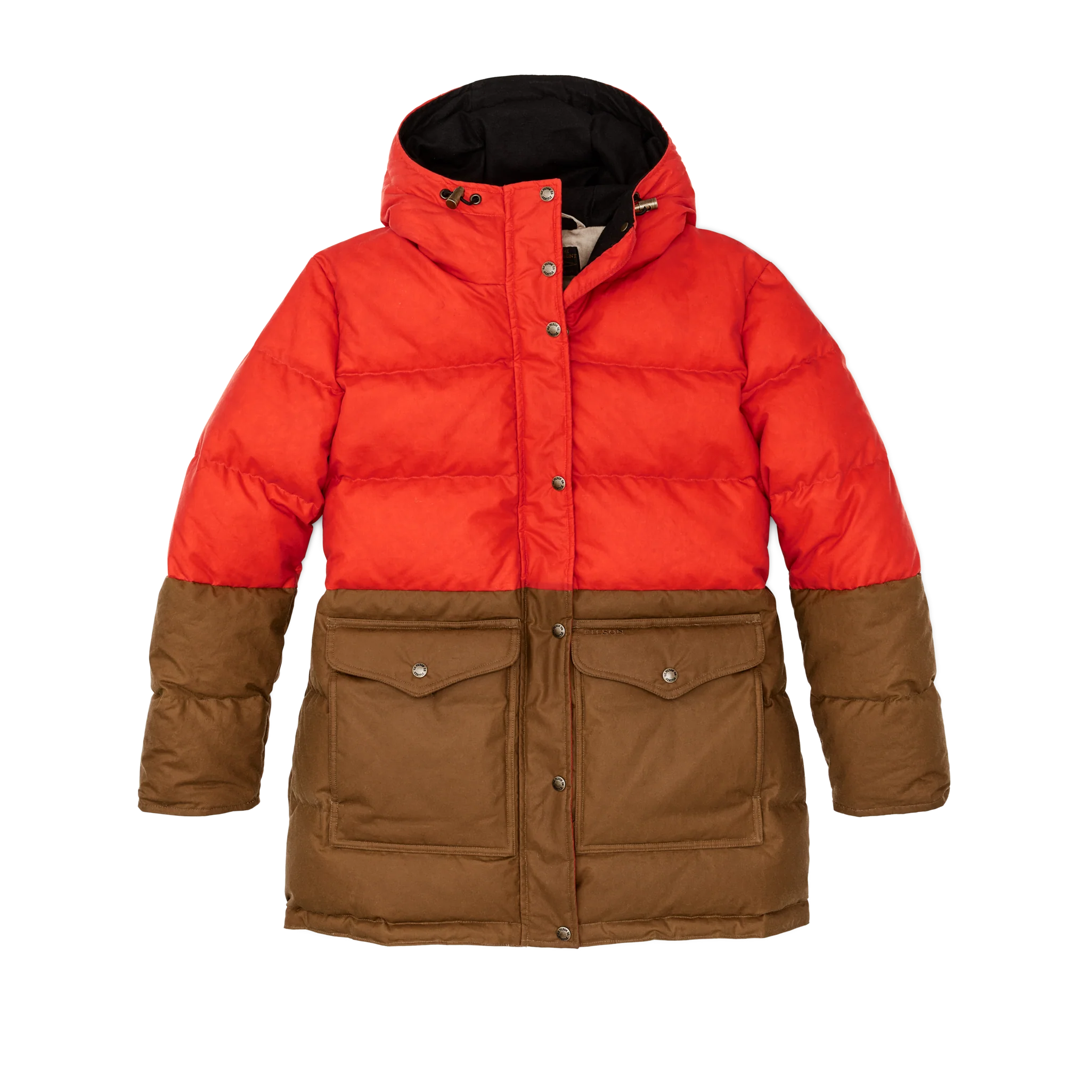 Women's Waxed Down Parka - Dark Tan / Campfire