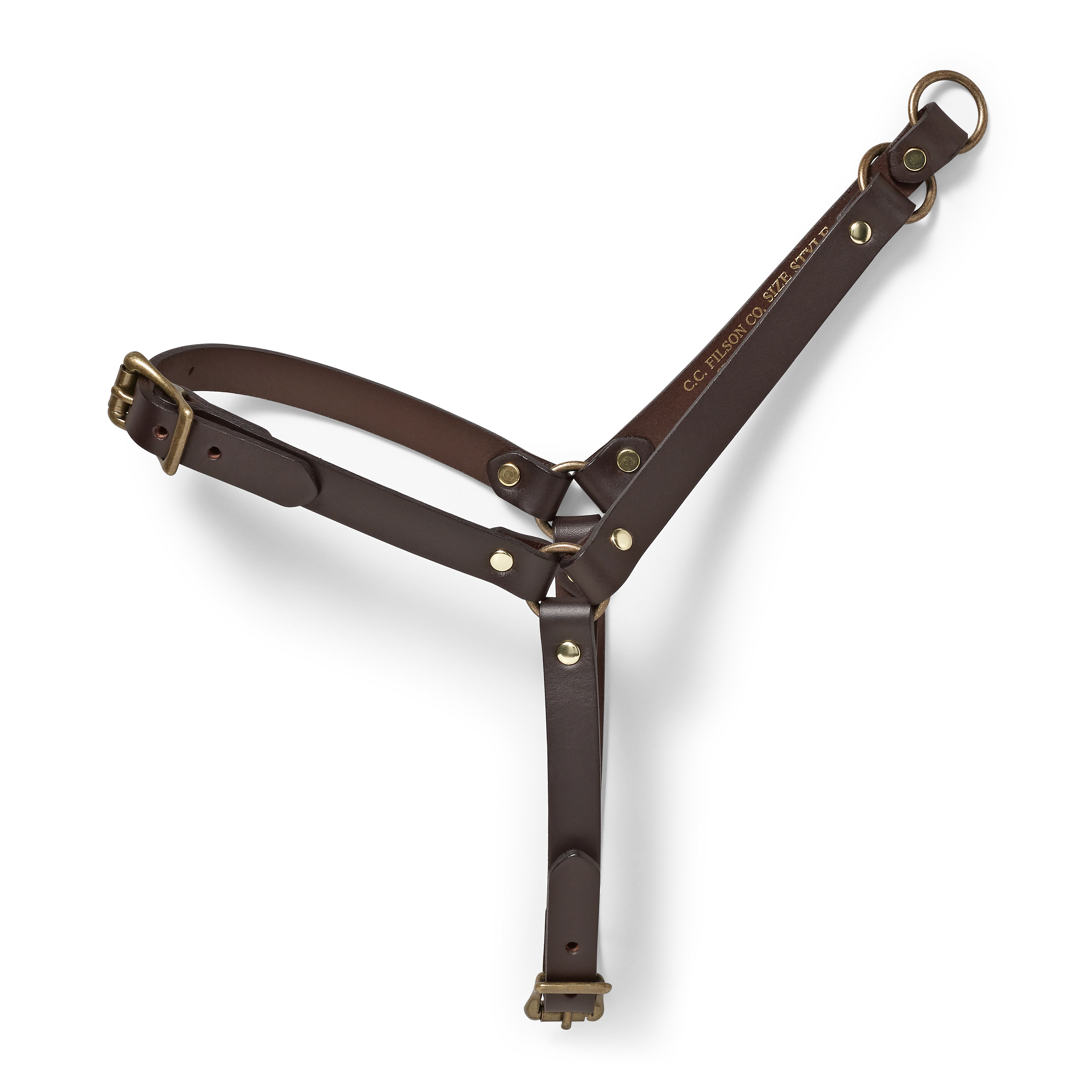 Bridle Leather Dog Harness - Brown