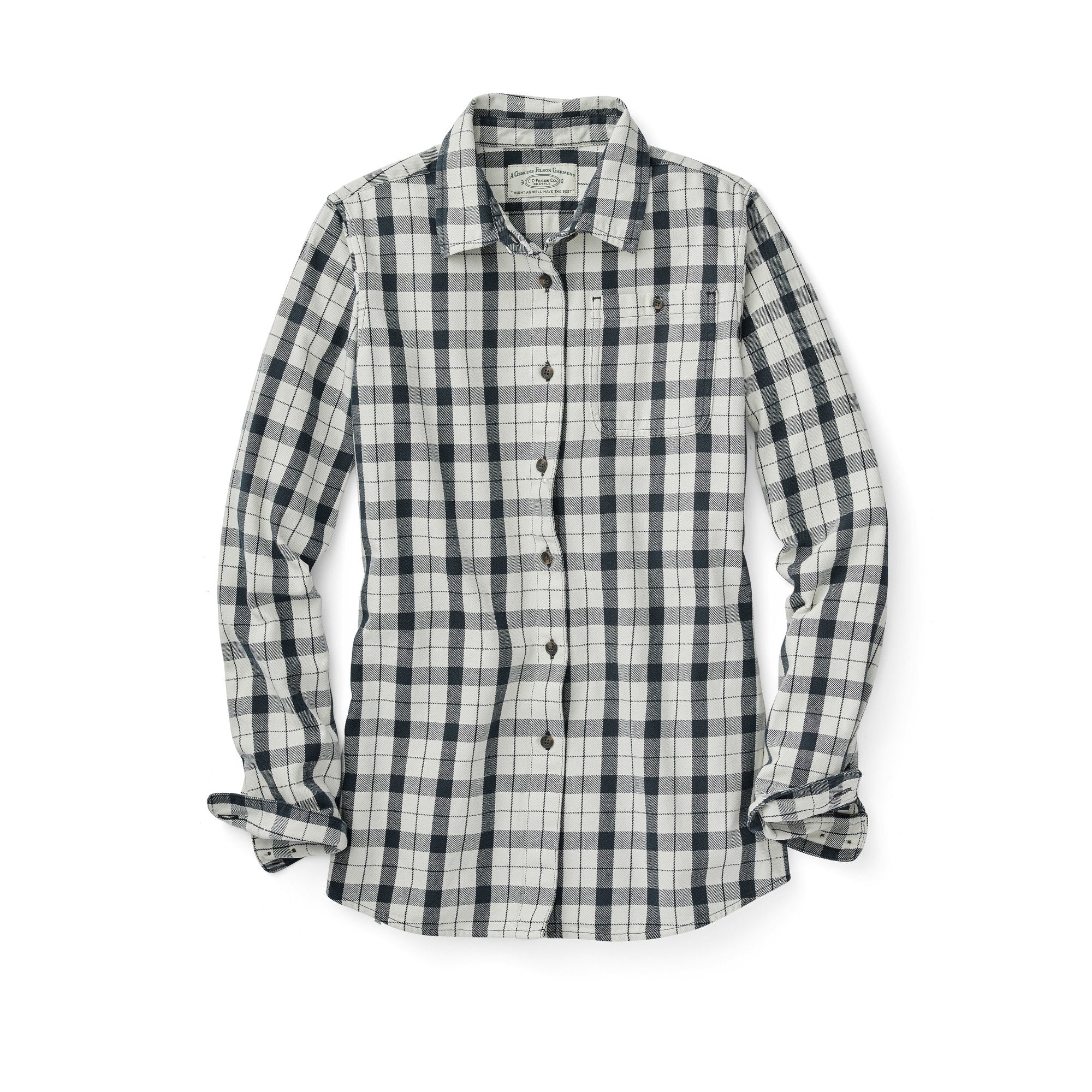 Women's Vintage Wash Alaskan Guide Shirt - Cream/black