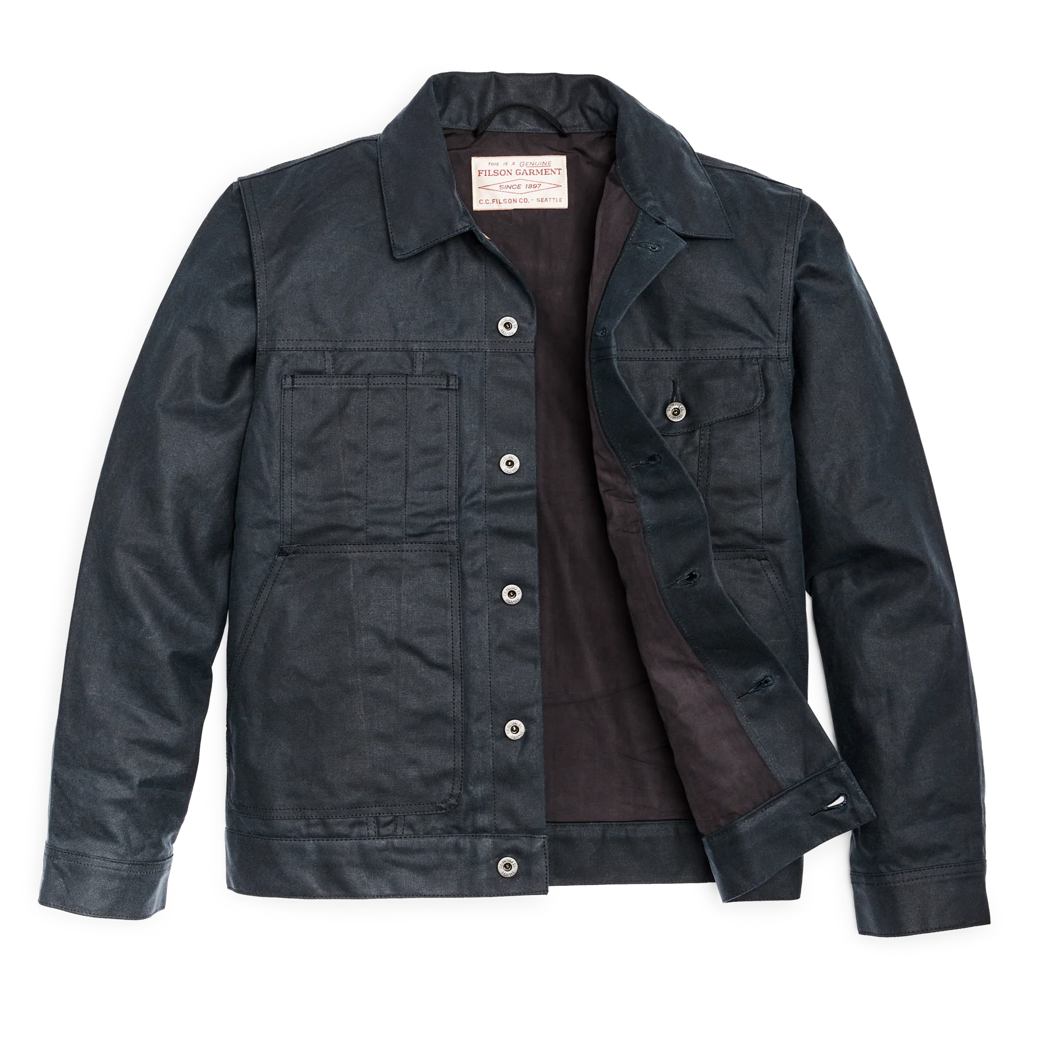 Tin Cloth Short Lined Cruiser Jacket - Service Blue