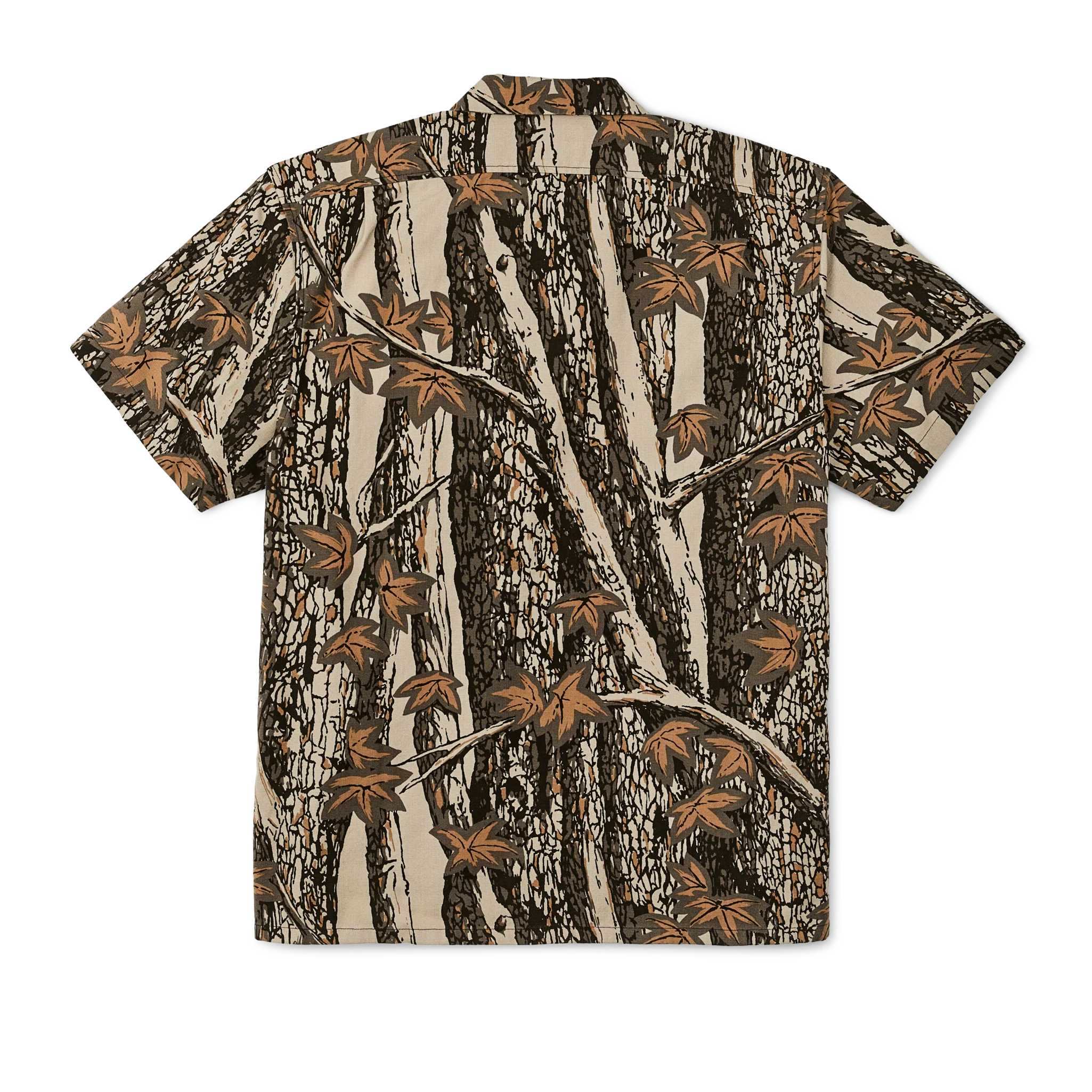 Rustic Short Sleeve Camp Shirt - Maple Bark Camo / Tan