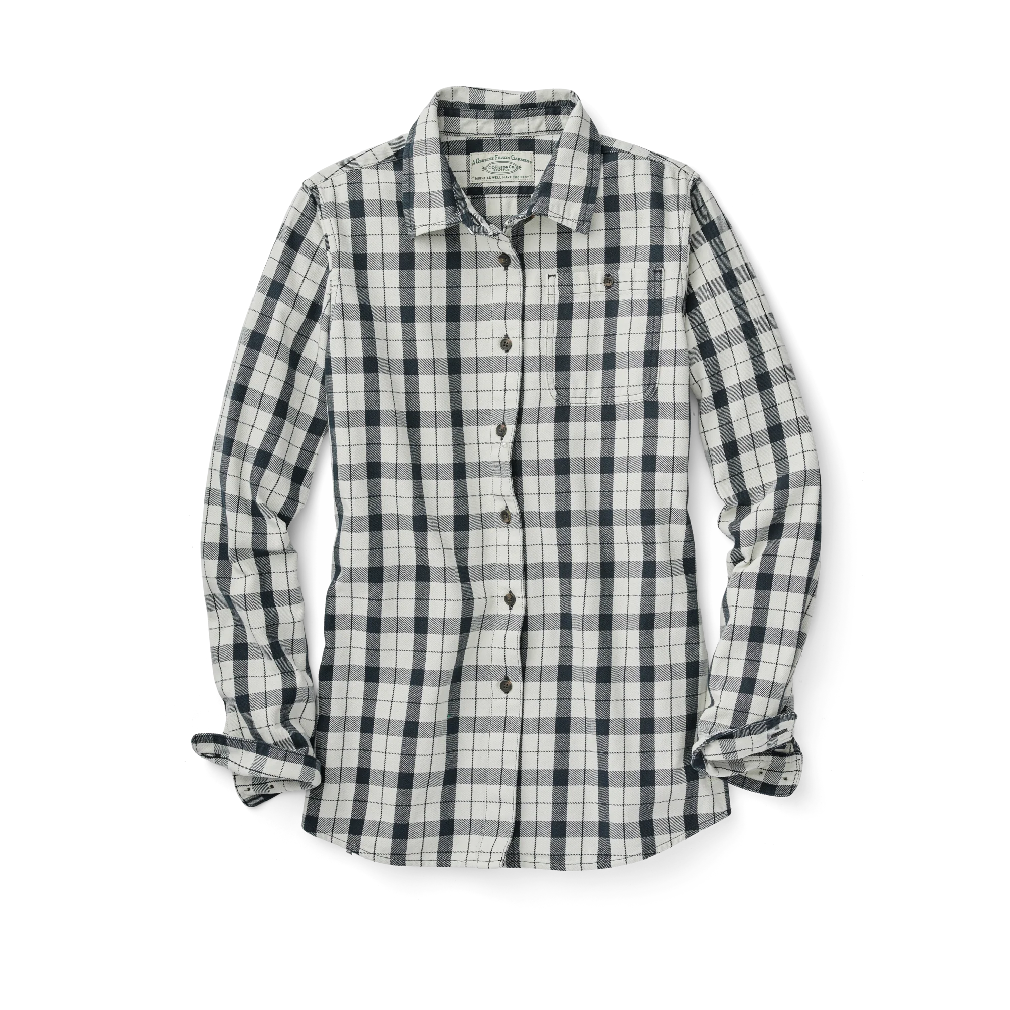 Women's Vintage Wash Alaskan Guide Shirt - Cream/black
