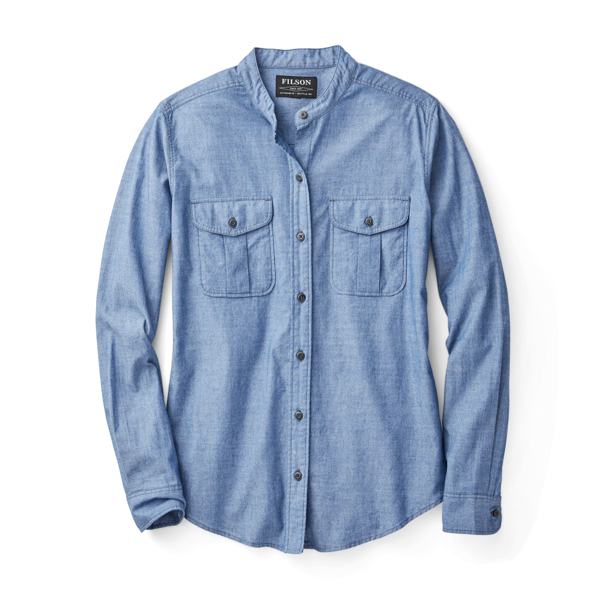Women's Kadin Island Shirt - Indigo Chambray