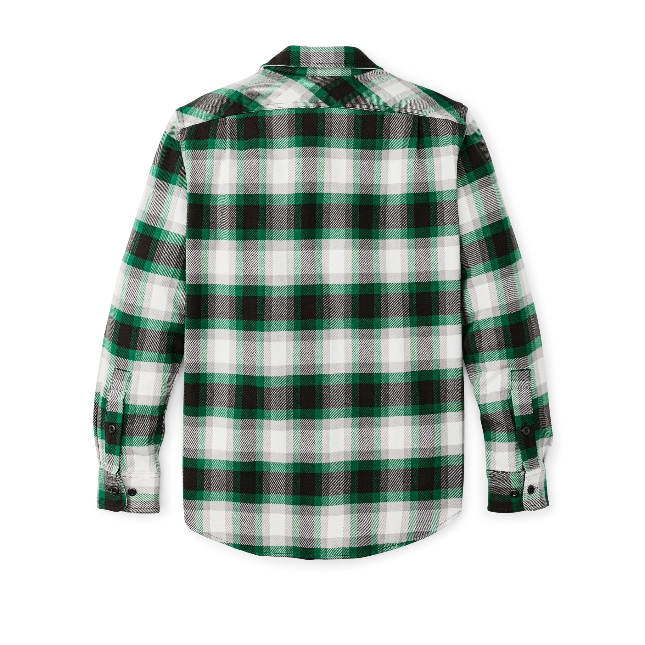 Vintage Flannel Work Shirt - Green / Gray / Multi Plaid