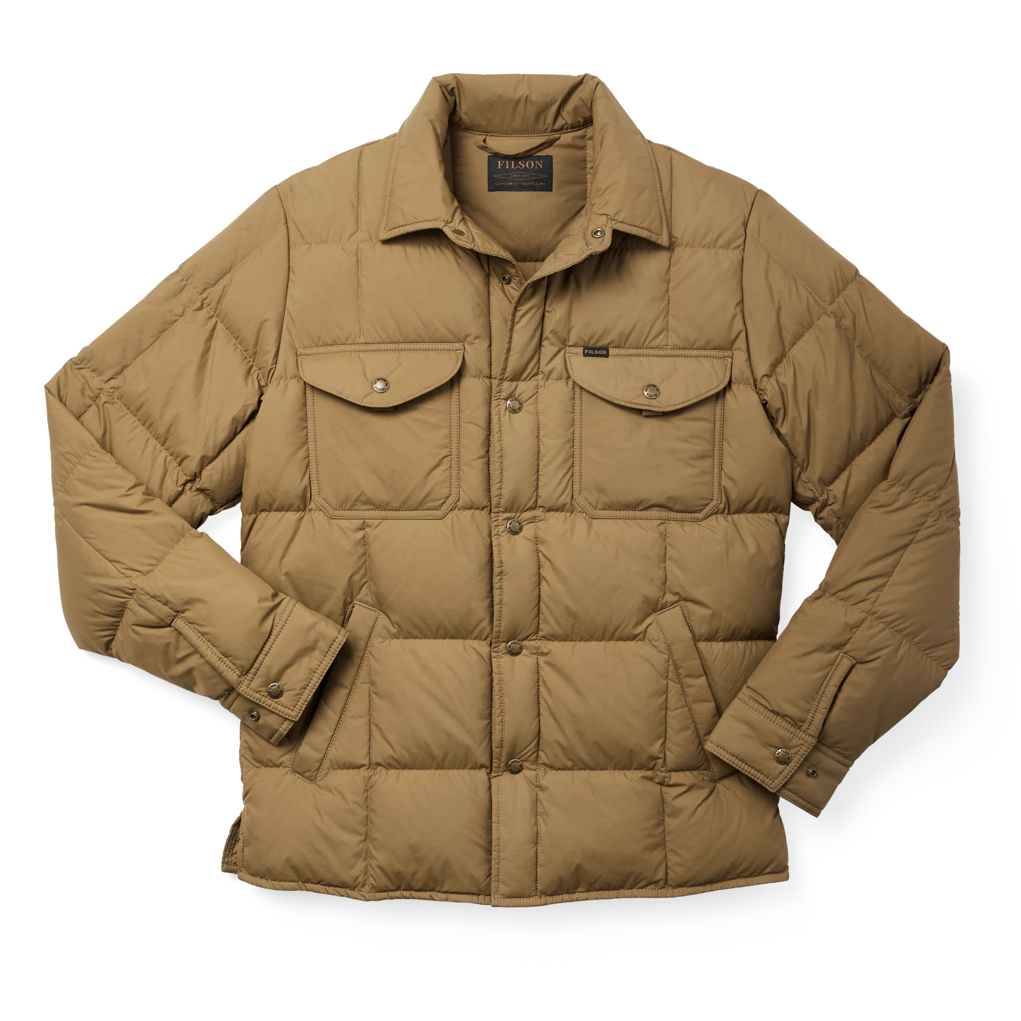 Lightweight Down Jac-shirt - Dark Tan