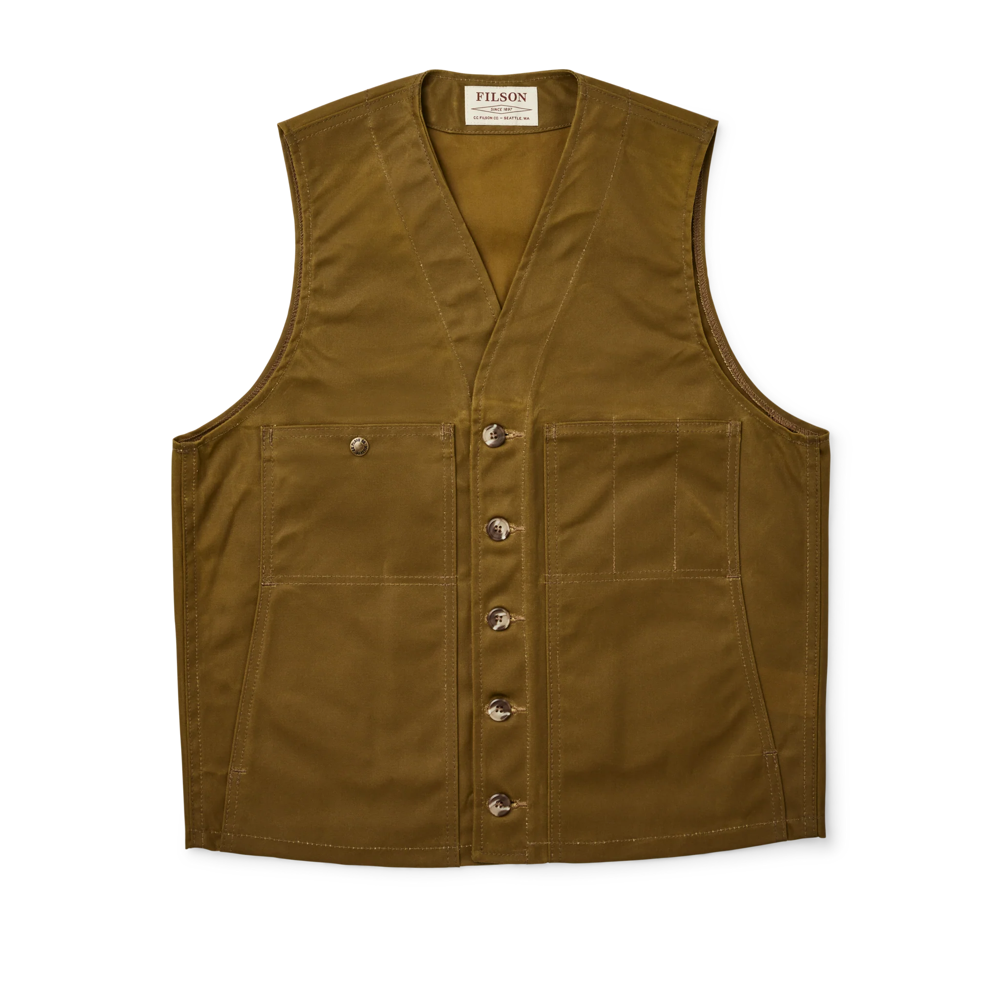 Oil Tin Cloth Vest - Dark Tan