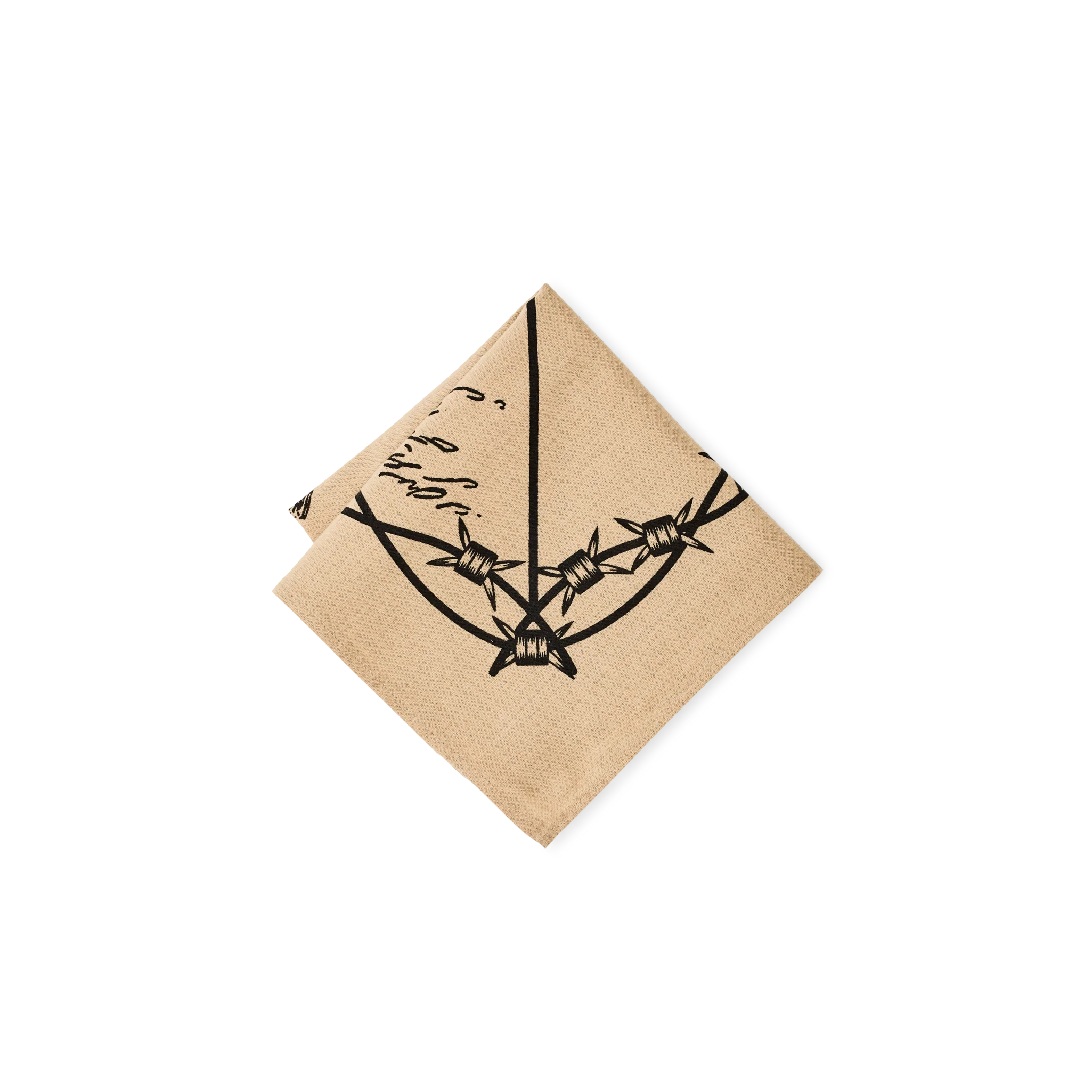 Trout Bandana - Tan / Barbwire Fishing