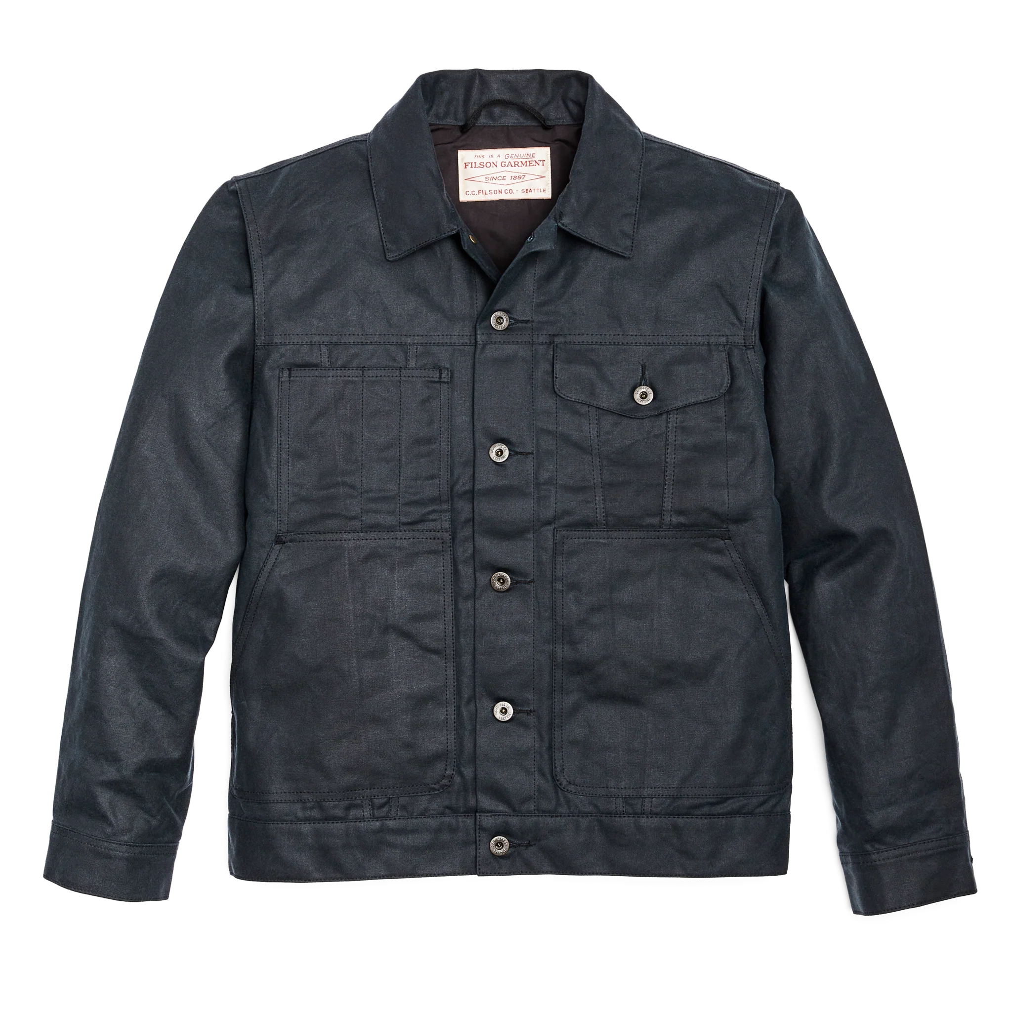 Tin Cloth Short Lined Cruiser Jacket - Service Blue