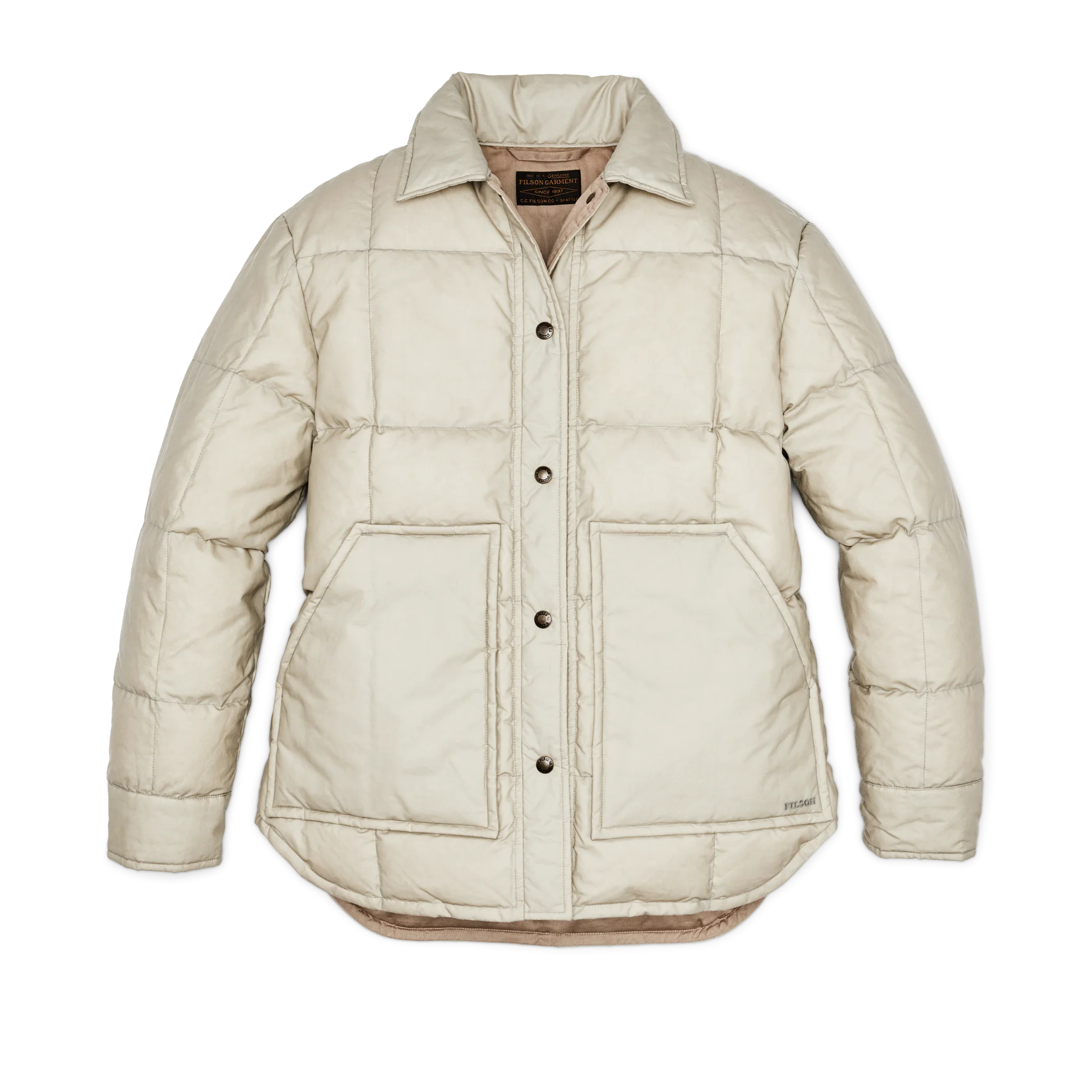 Women's Waxed Down Barn Coat - Light Tan