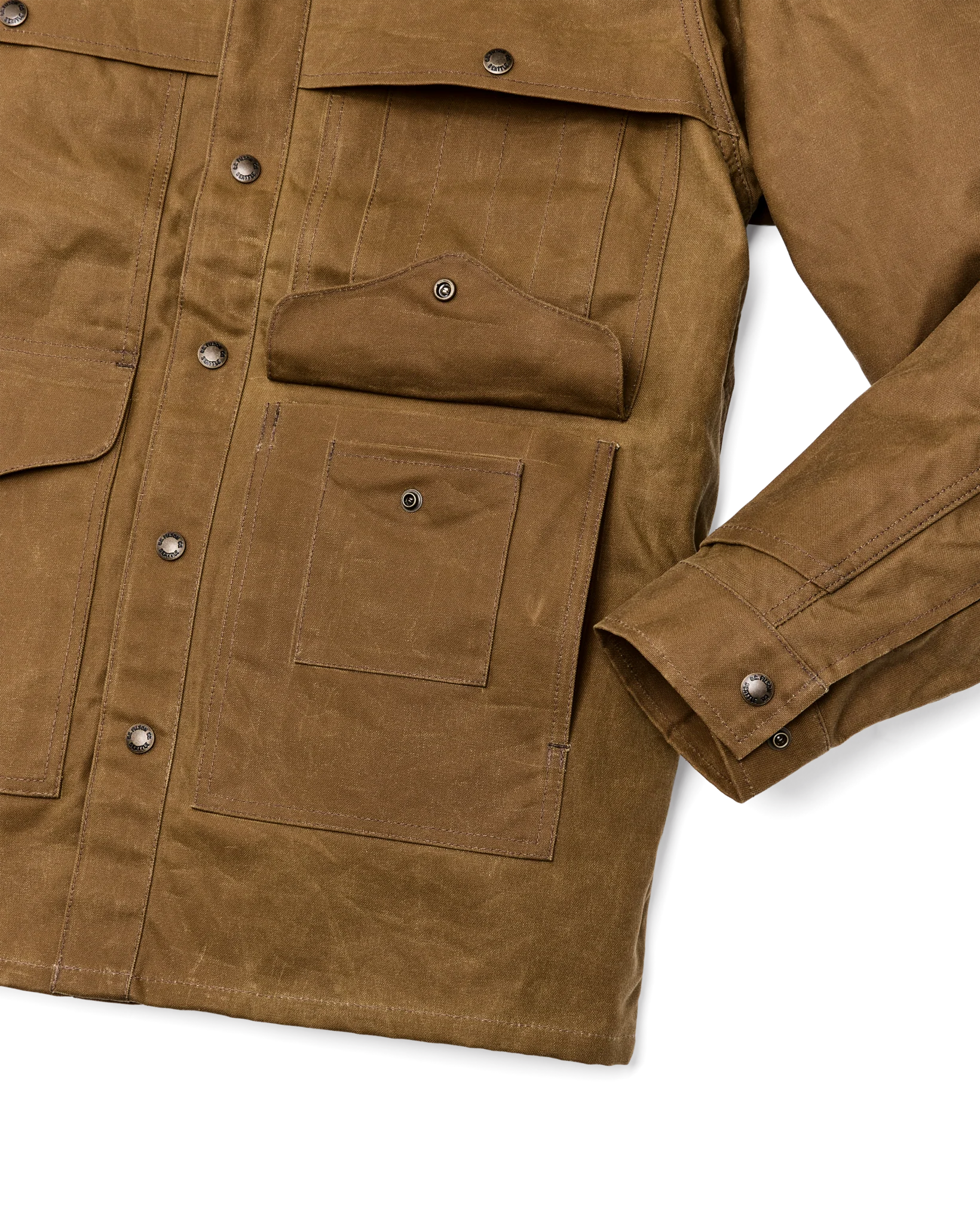 Lined Tin Cloth Cruiser Jacket - Dark Tan