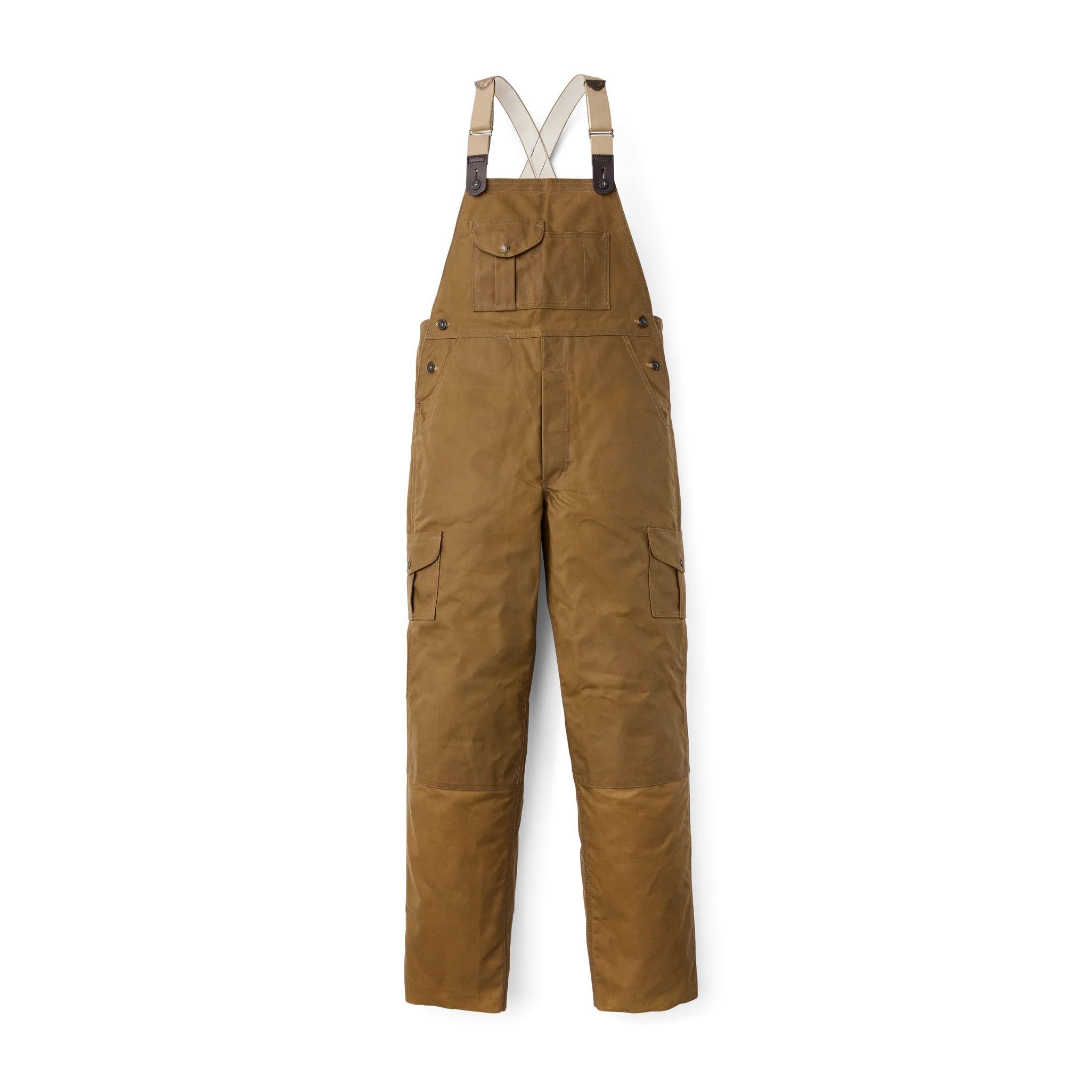 Oil Finish Double Tin Cloth Bibs - Dark Tan
