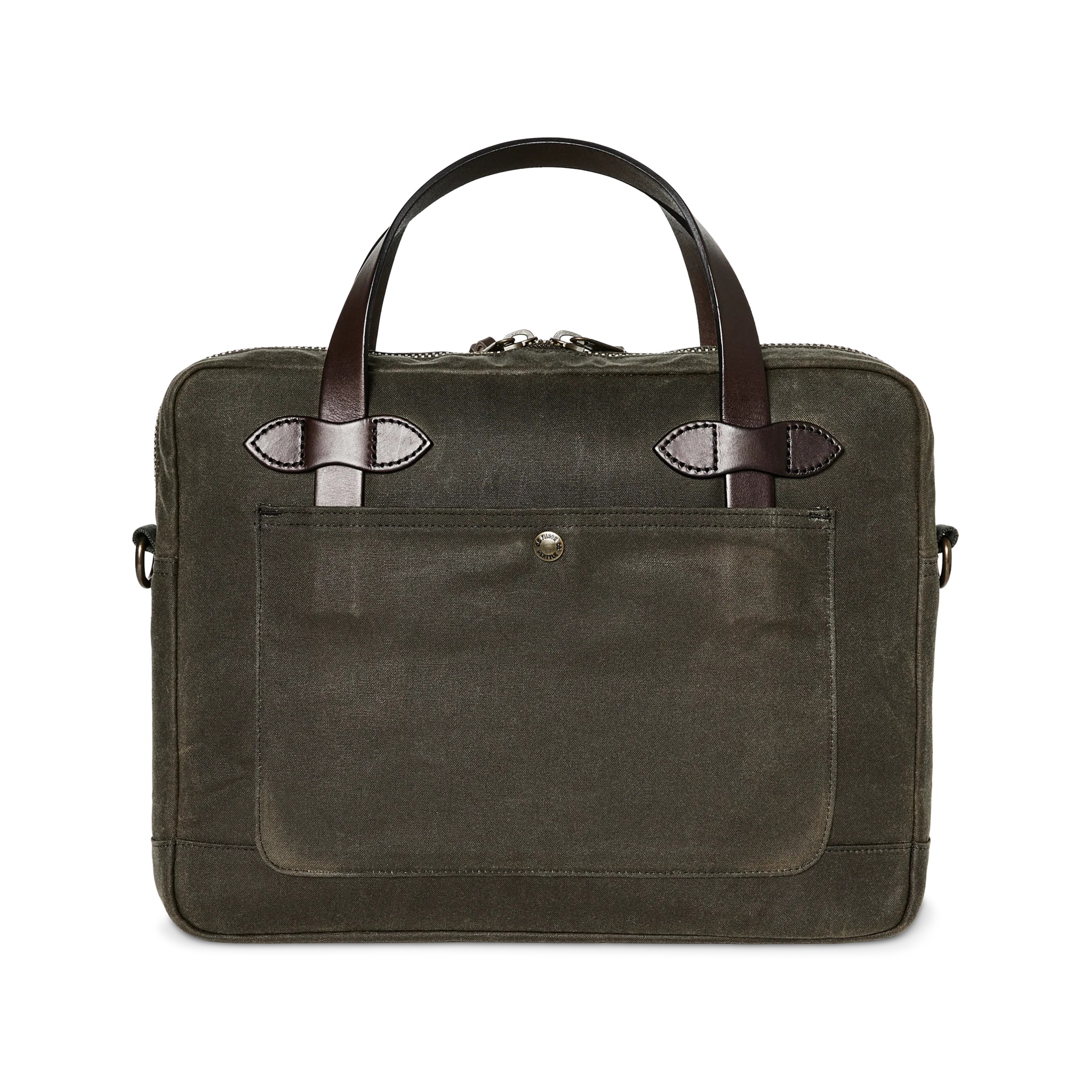 Tin Cloth Compact Briefcase - Otter Green