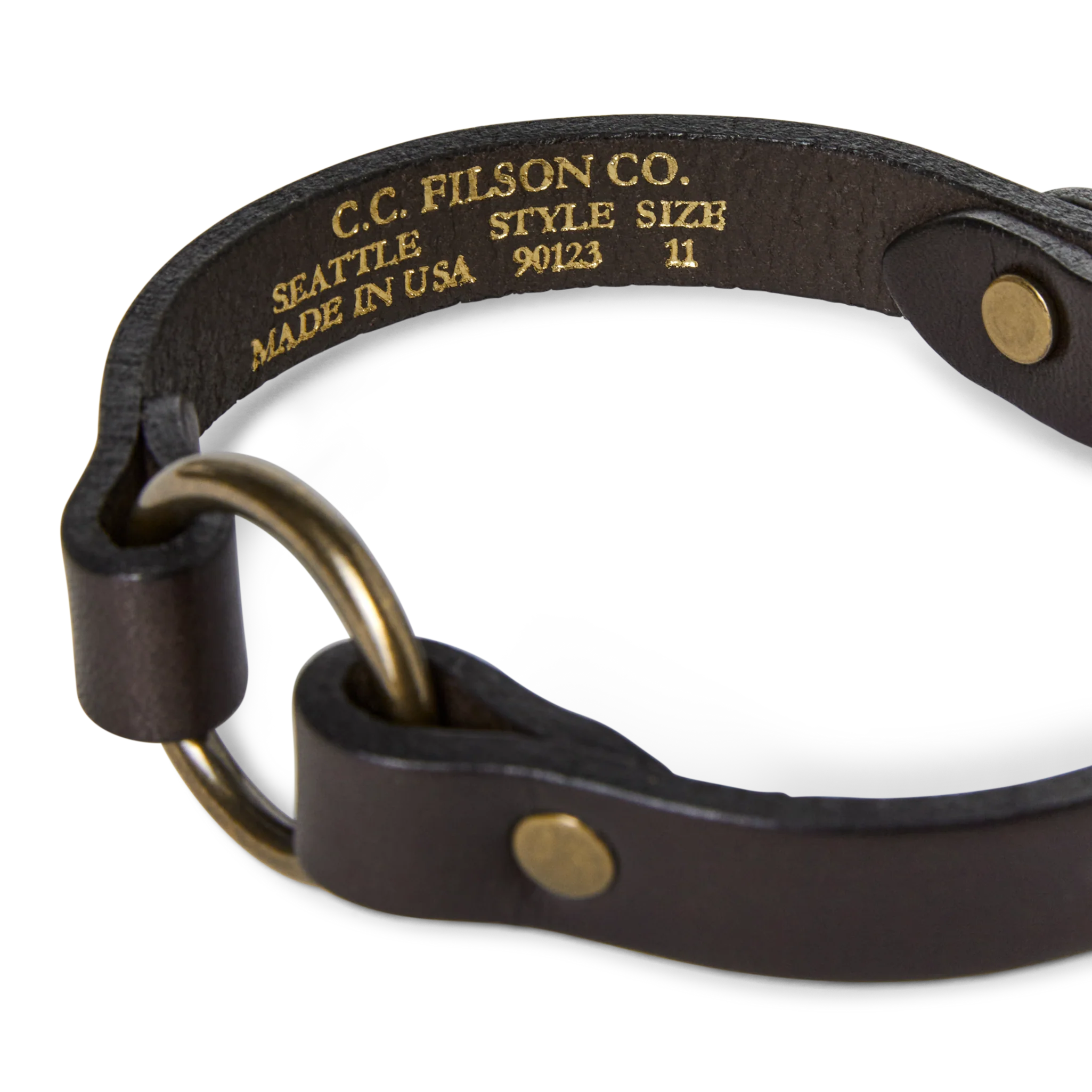 Bridle Leather Puppy Collar - Brown