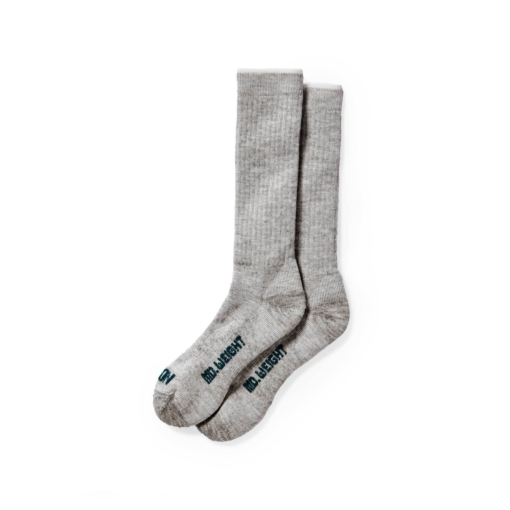 Midweight Traditional Crew Socks - Gray Heather