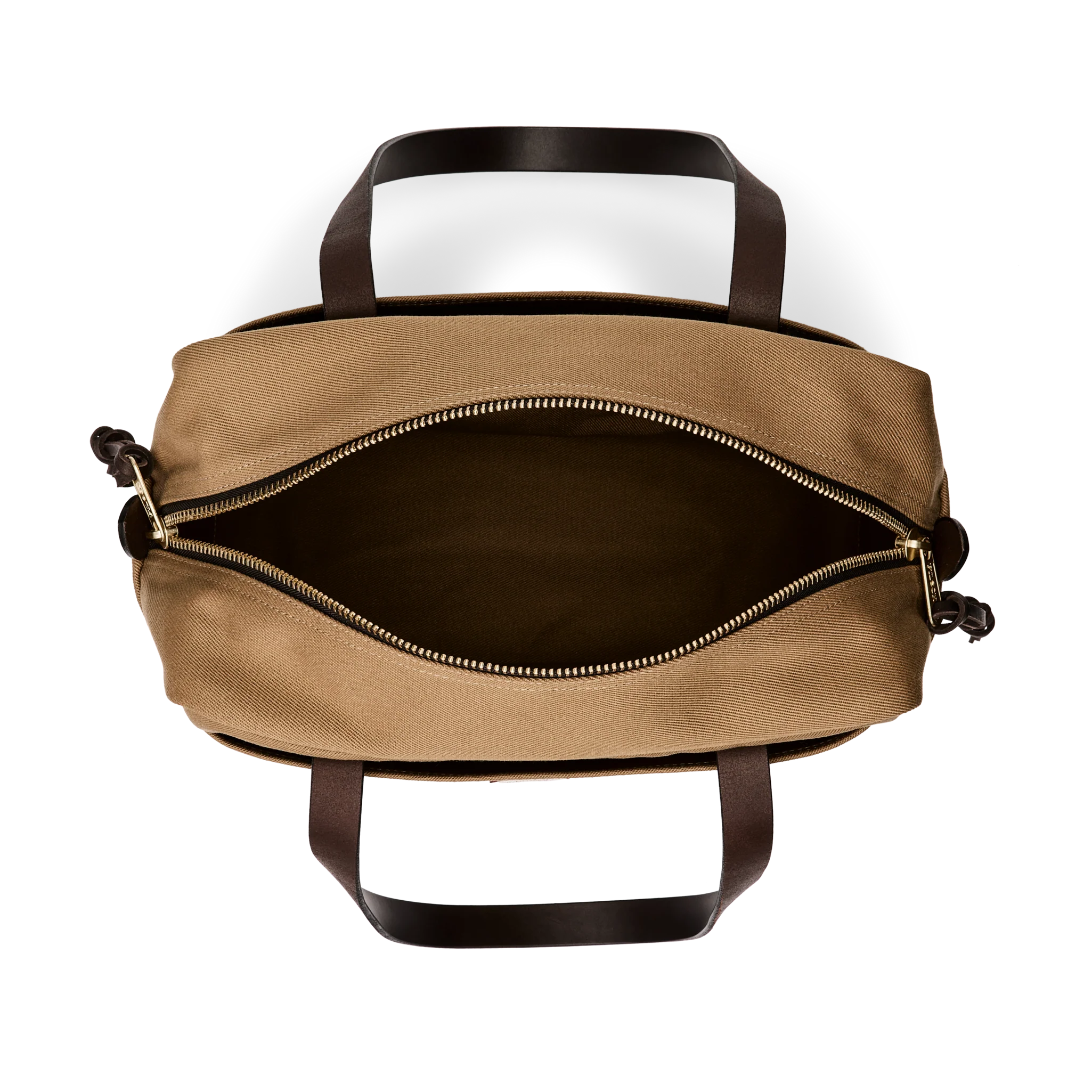 Rugged Twill Zipper Tote Bag - Tan