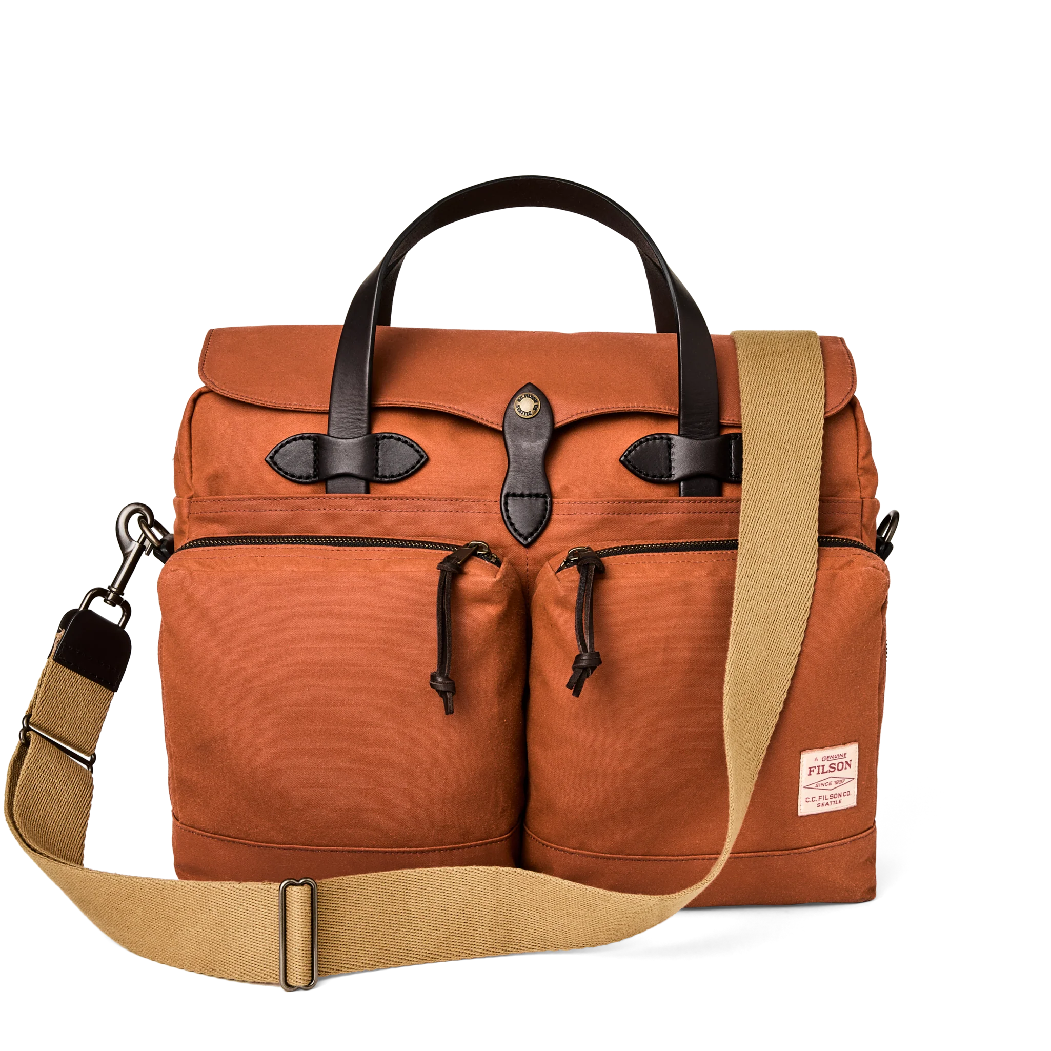 24 Hour Tin Cloth Briefcase - Rust