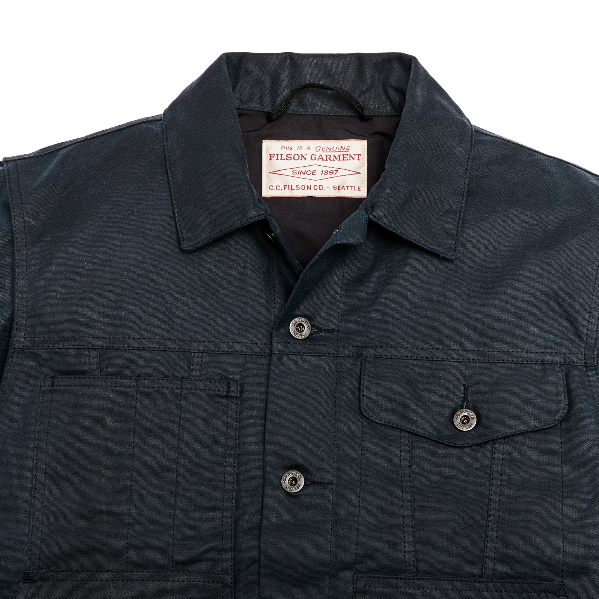 Tin Cloth Short Lined Cruiser Jacket - Service Blue