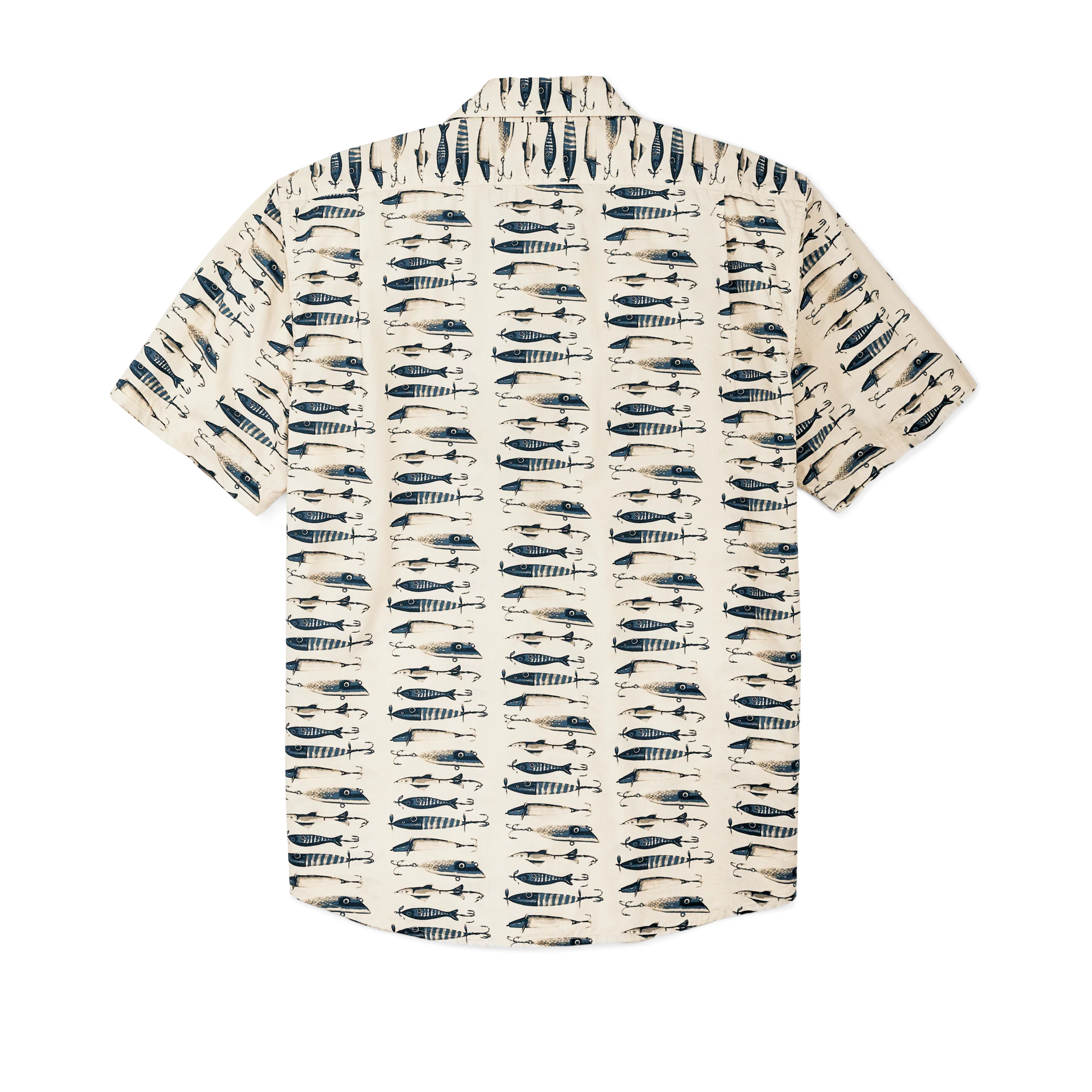 Filson's Washed Short Sleeve Feather Cloth Shirt - Natural / Lures