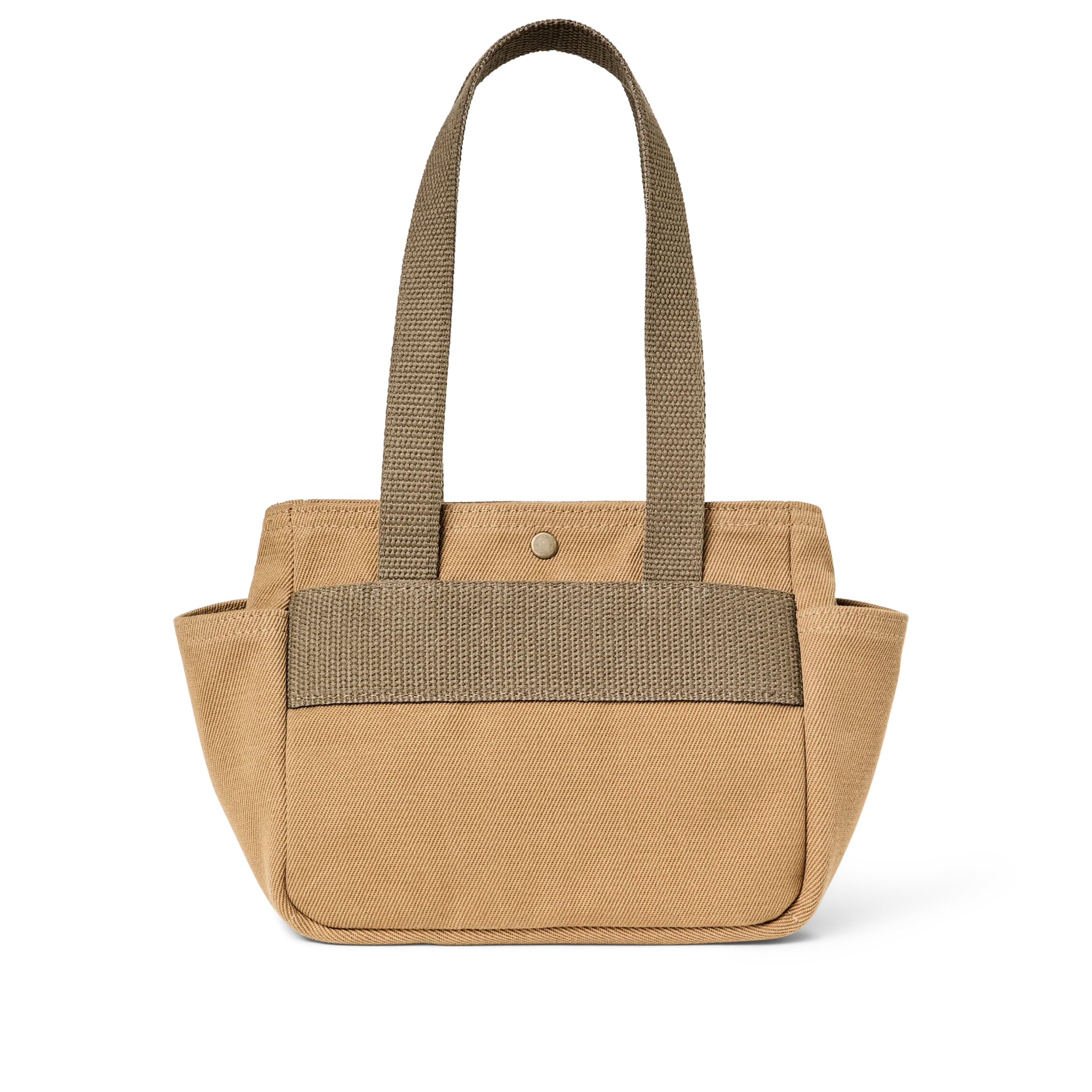 Rugged Twill Small Open Tote Bag - Tan