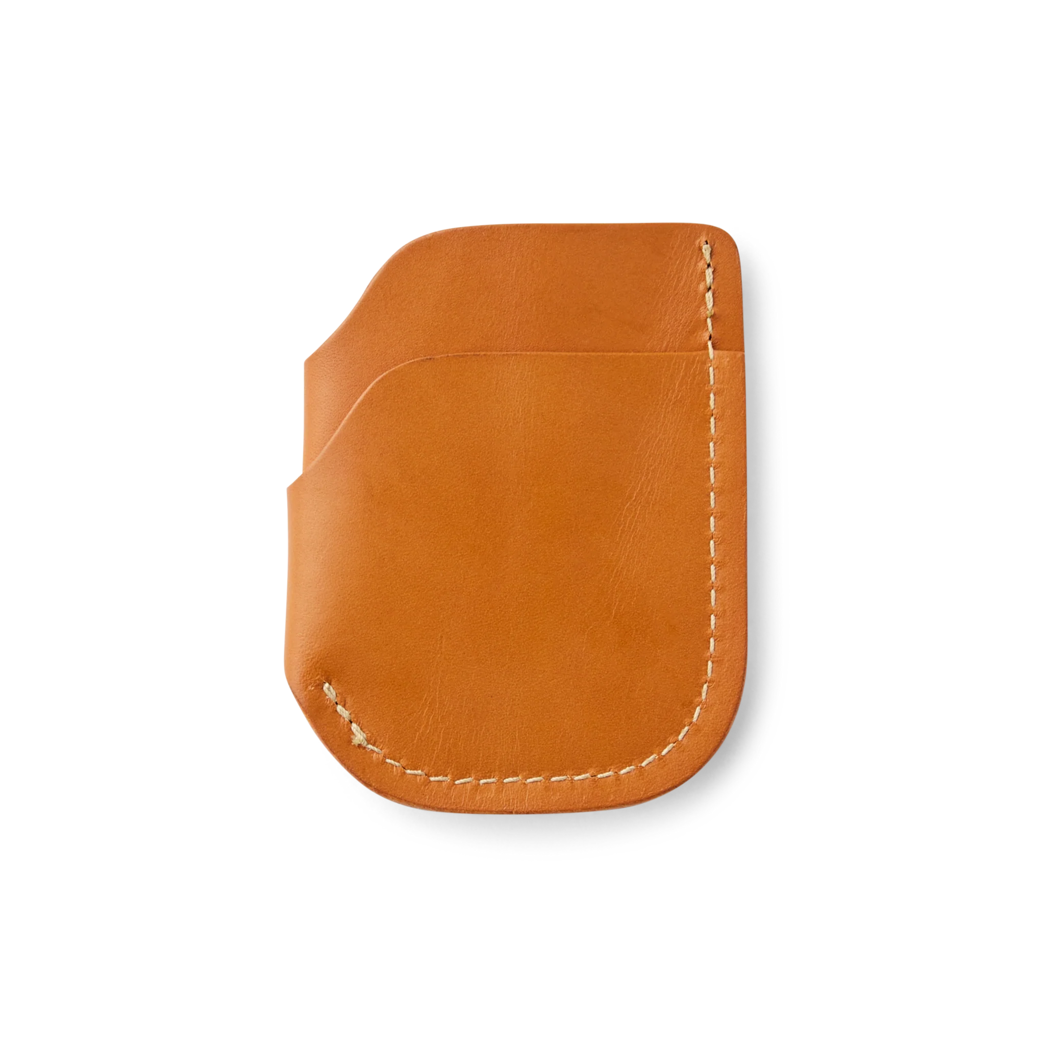 Bridle Leather Front Pocket Cash & Card Case - Tan Leather