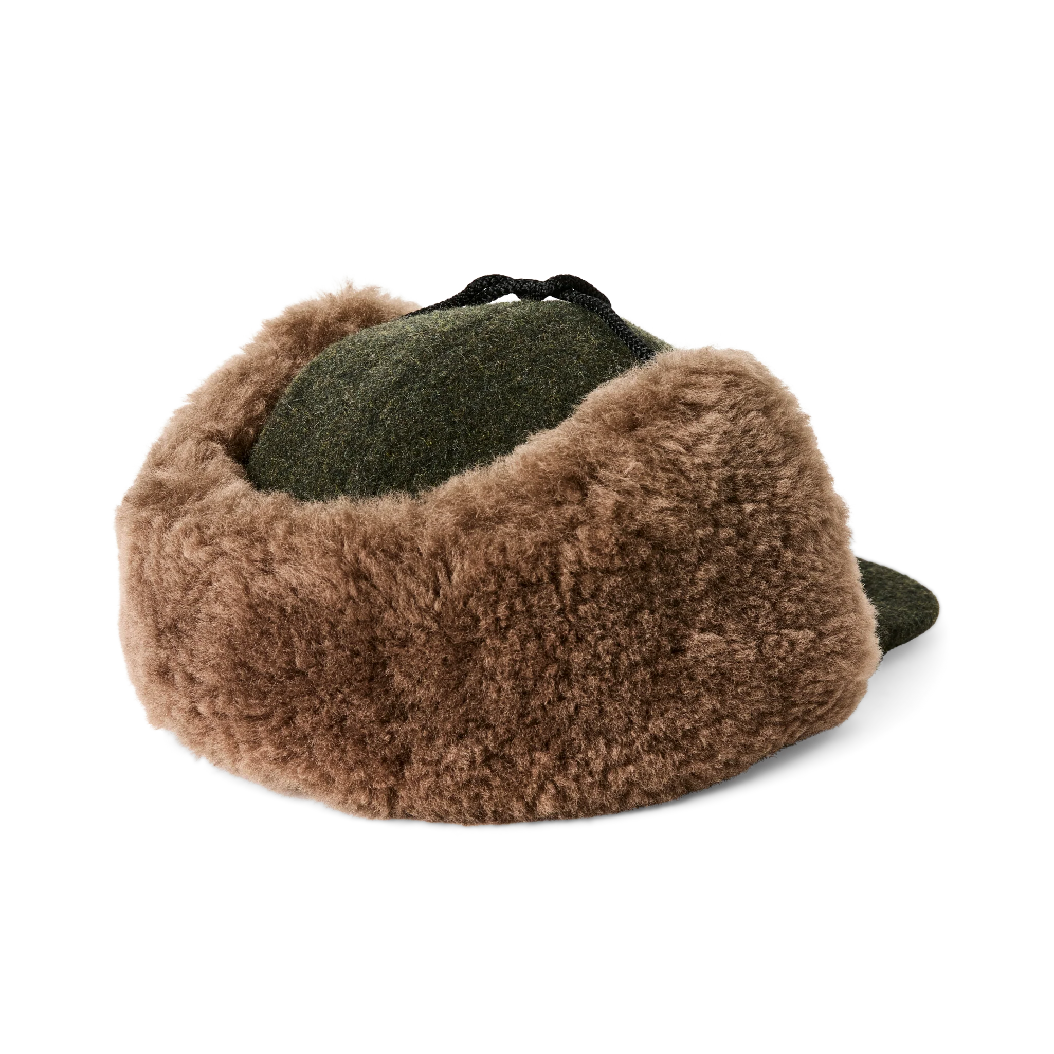 Double Mackinaw Wool Cap - Forest Green / Acorn