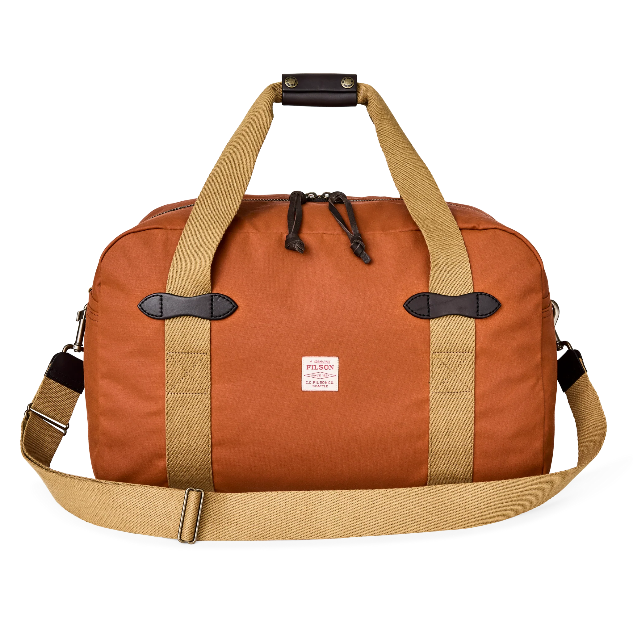Medium Tin Cloth Duffle Bag - Rust