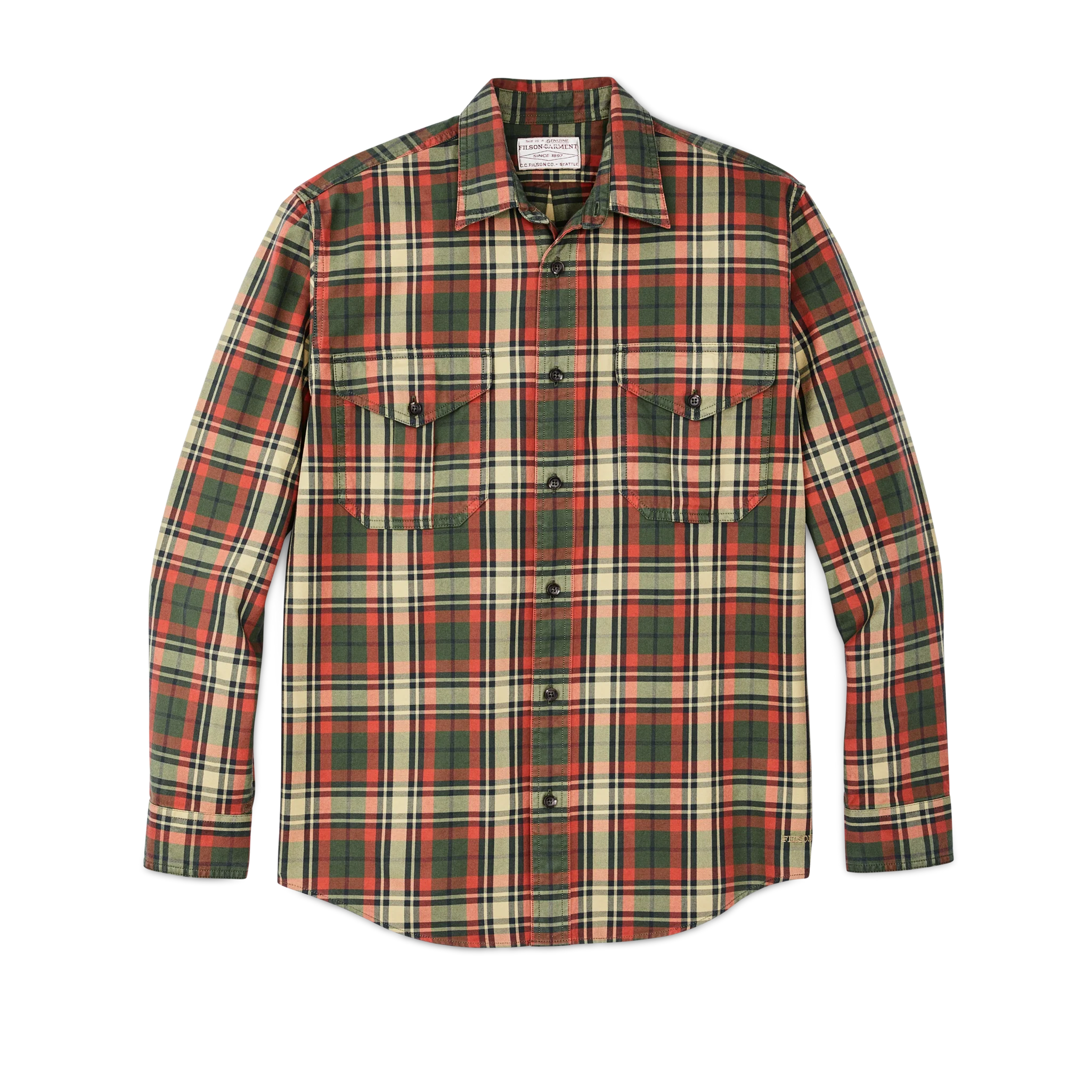 Lightweight Alaskan Guide Shirt - Silver Pine / Burnt Red Plaid