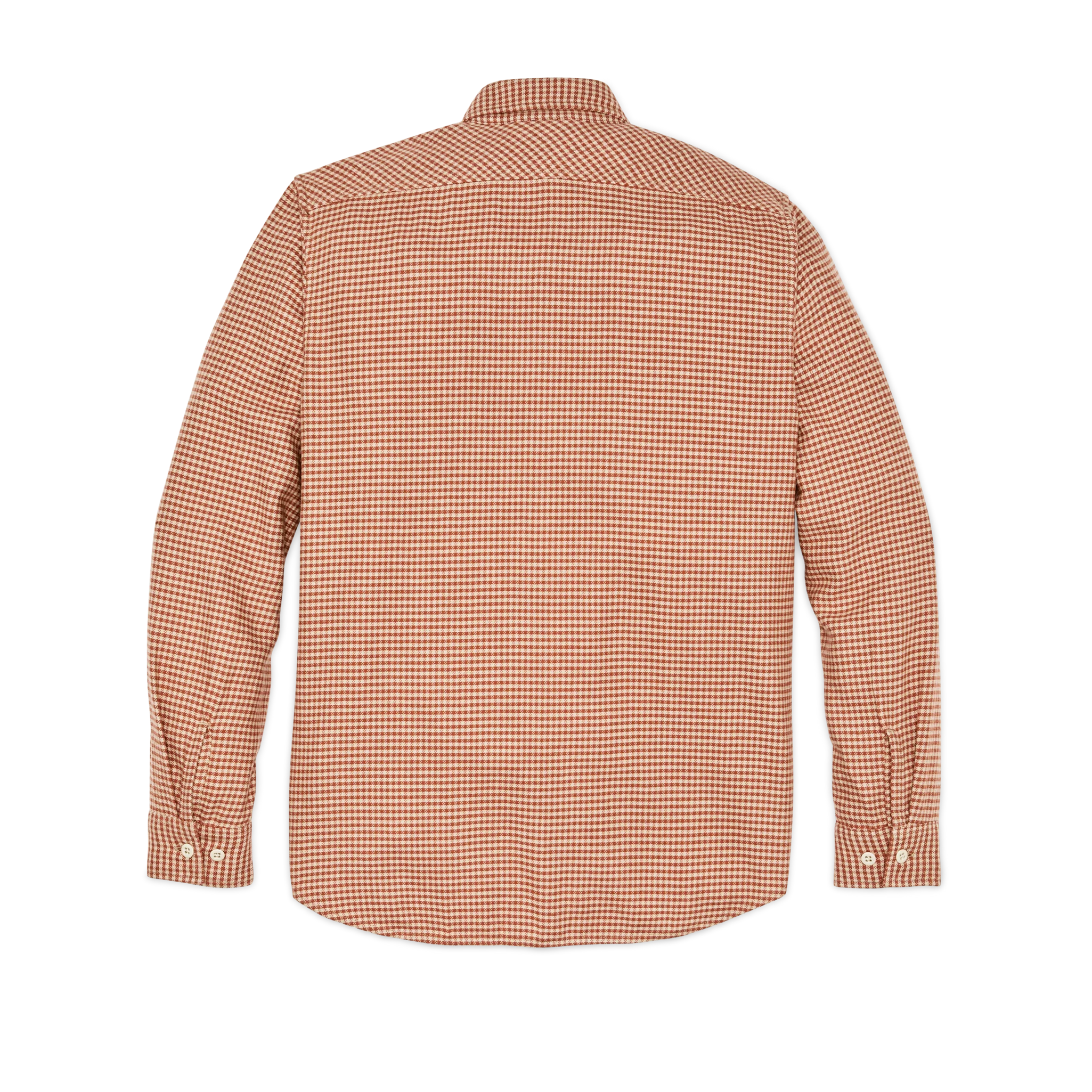The Rangeland Flannel Shirt - Salmon / Oat Houndstooth