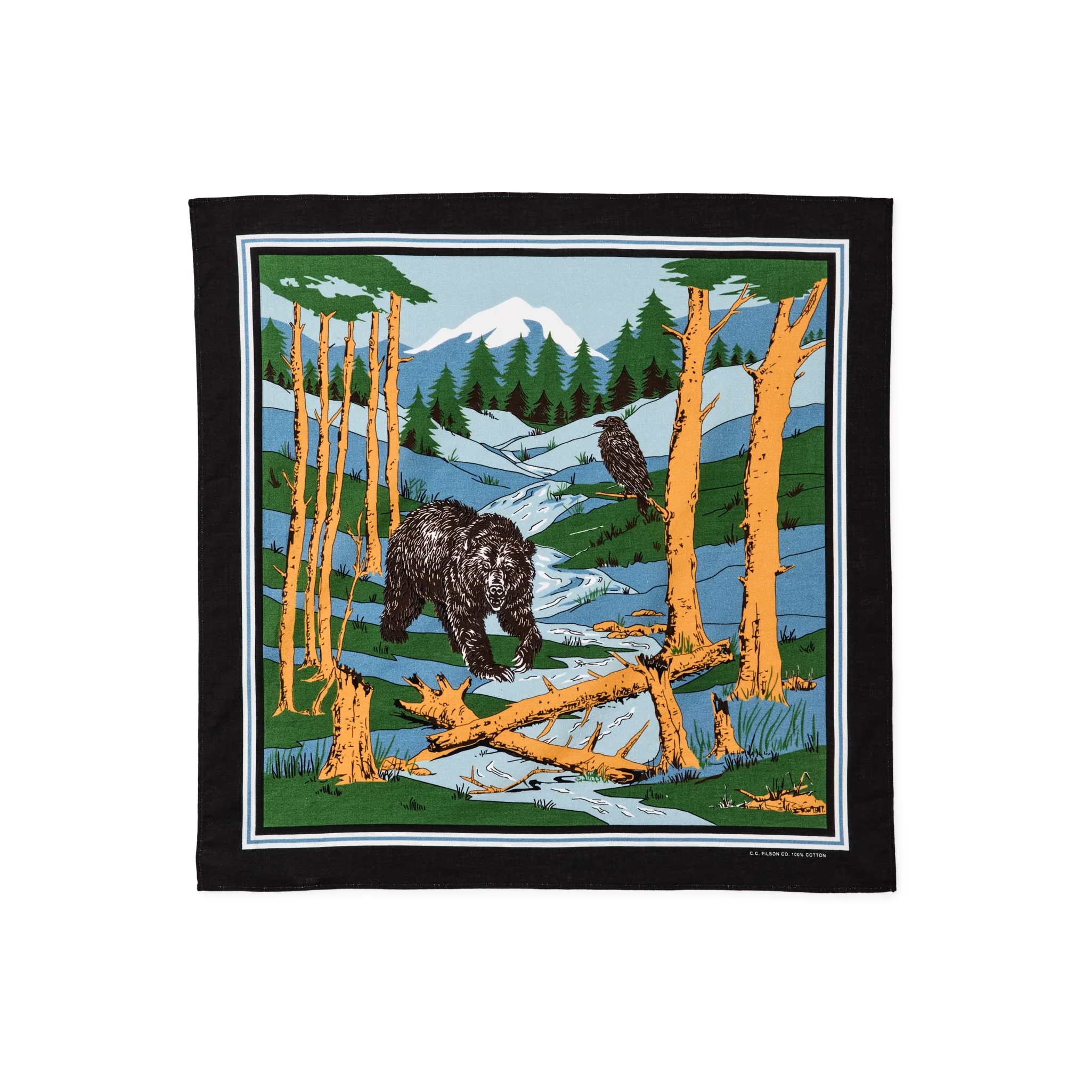 Black Bear Bandana - Black / Bear Raven