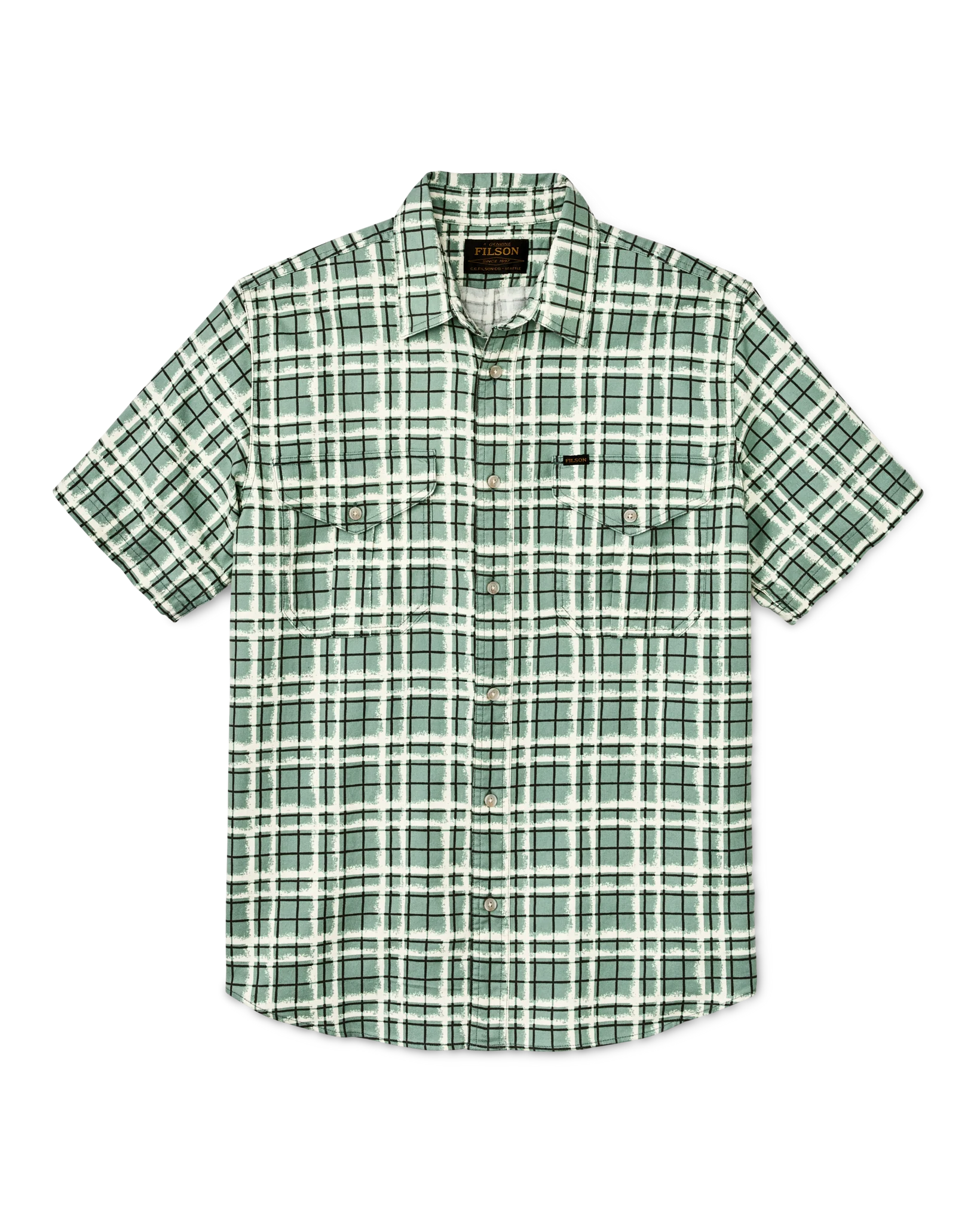 Short Sleeve Lightweight Alaskan Guide Shirt - Deep Sea / Speckle Plaid