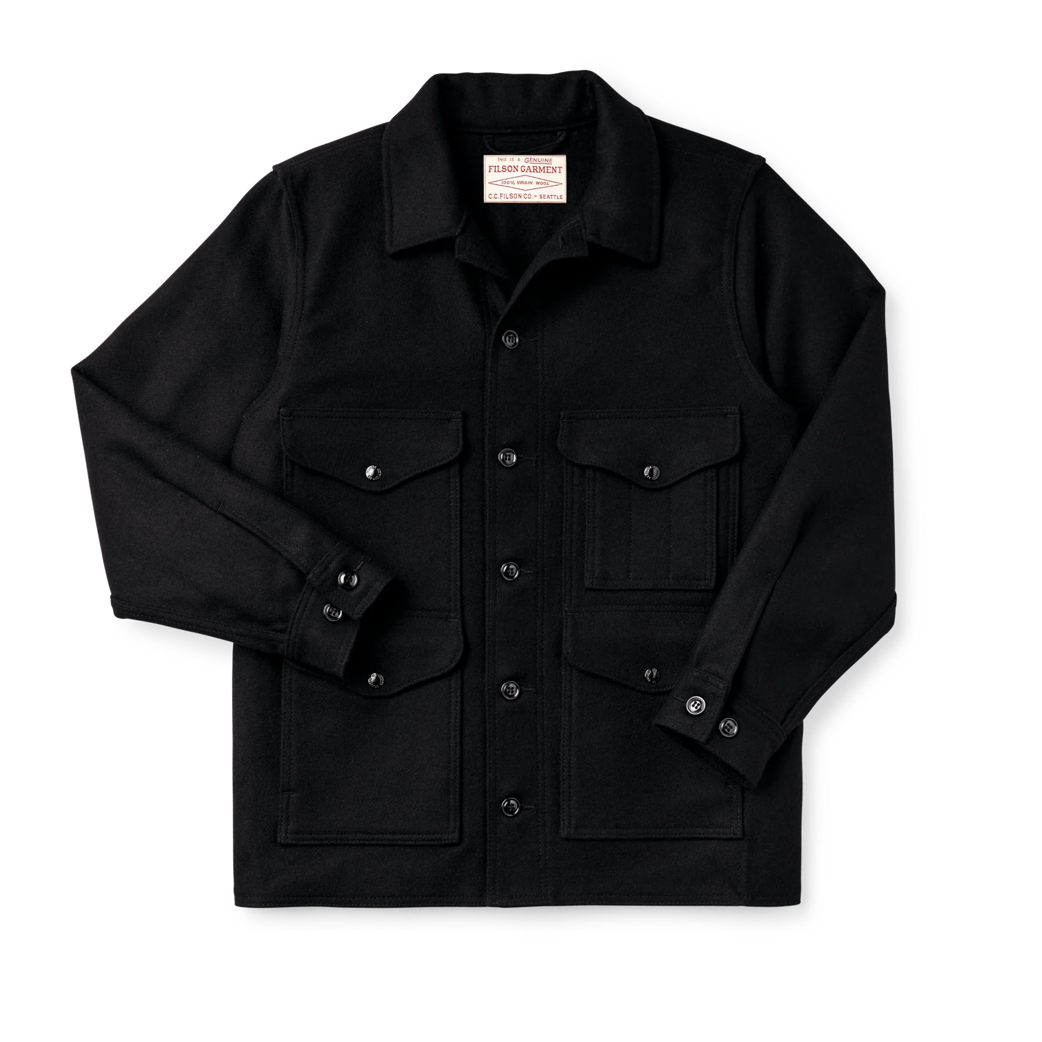 Mackinaw Wool Cruiser Jacket - Dark Navy / Solid