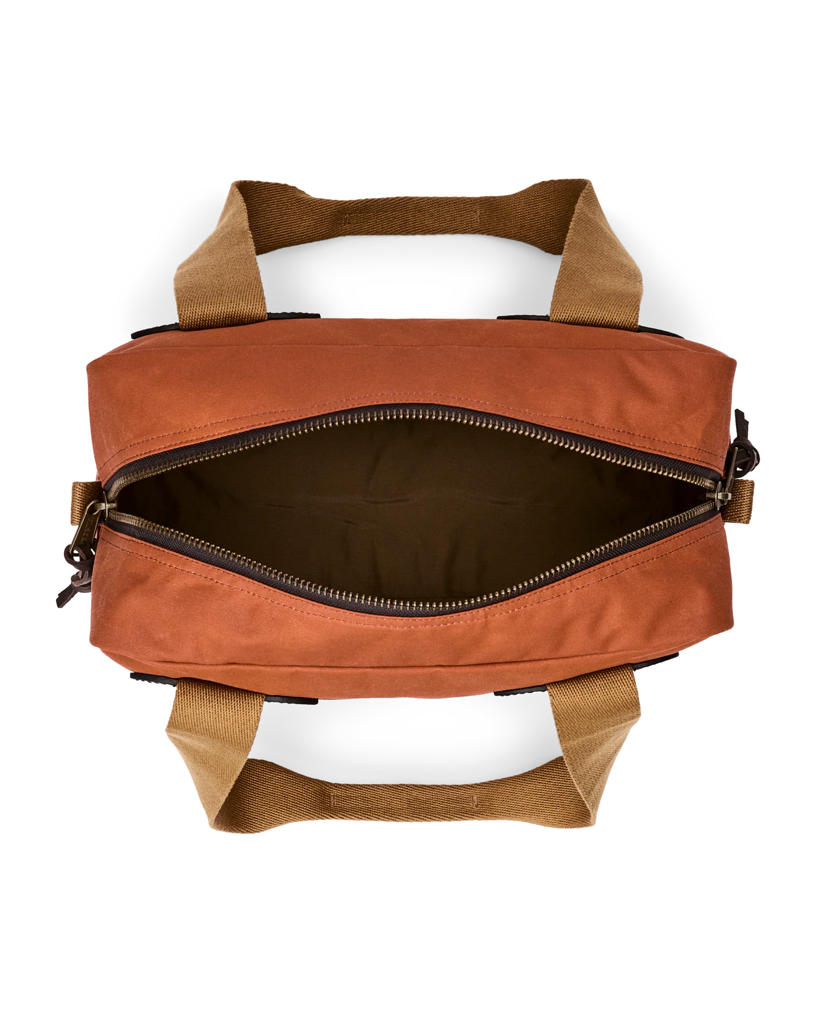 Tin Cloth Zipper Tote Bag - Rust