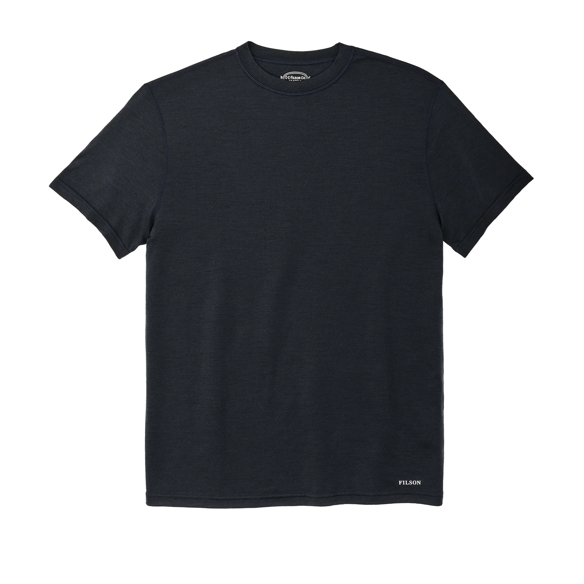210g Merino Wool Short Sleeve Crewneck - Dark Navy