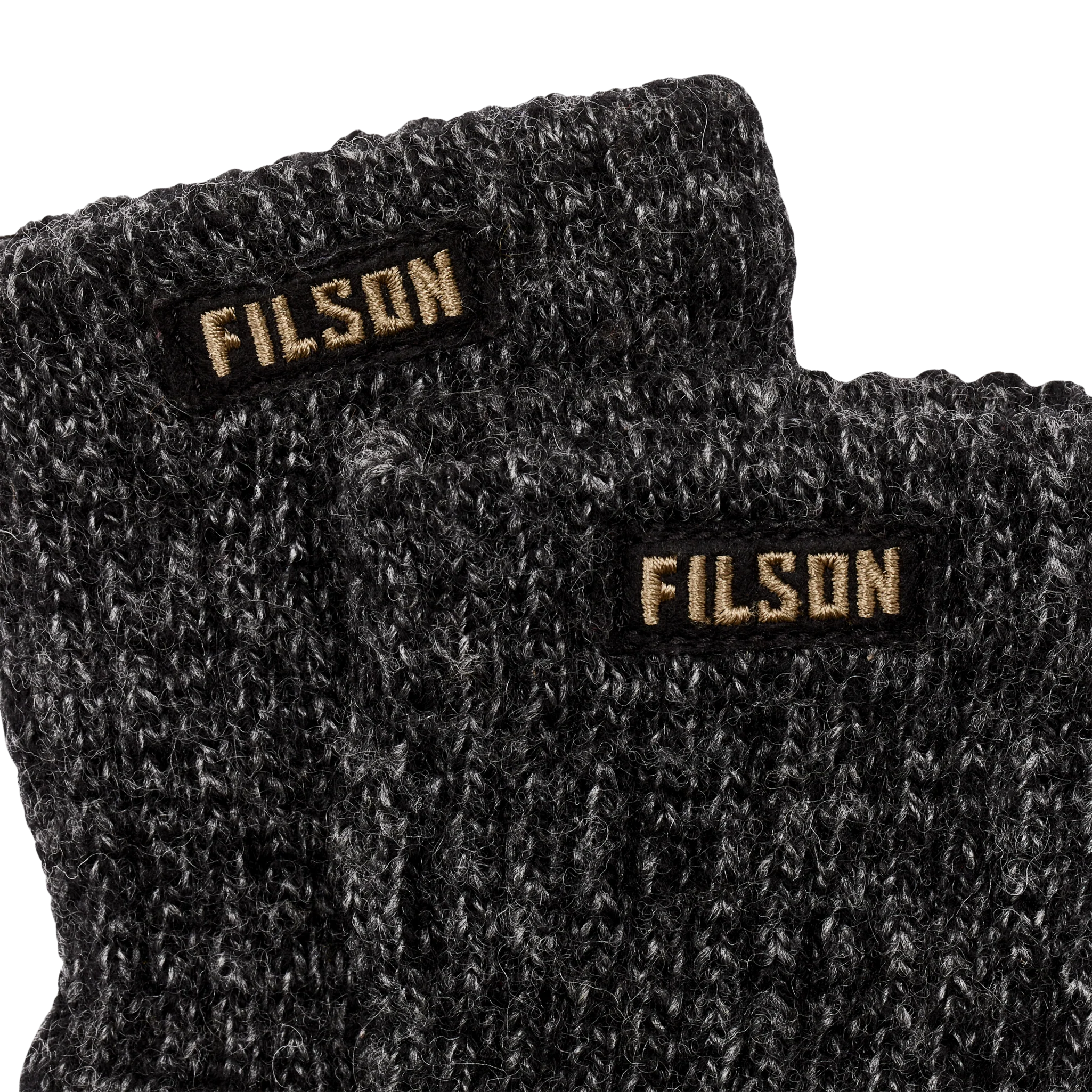 Full Finger Knit Gloves - Charcoal