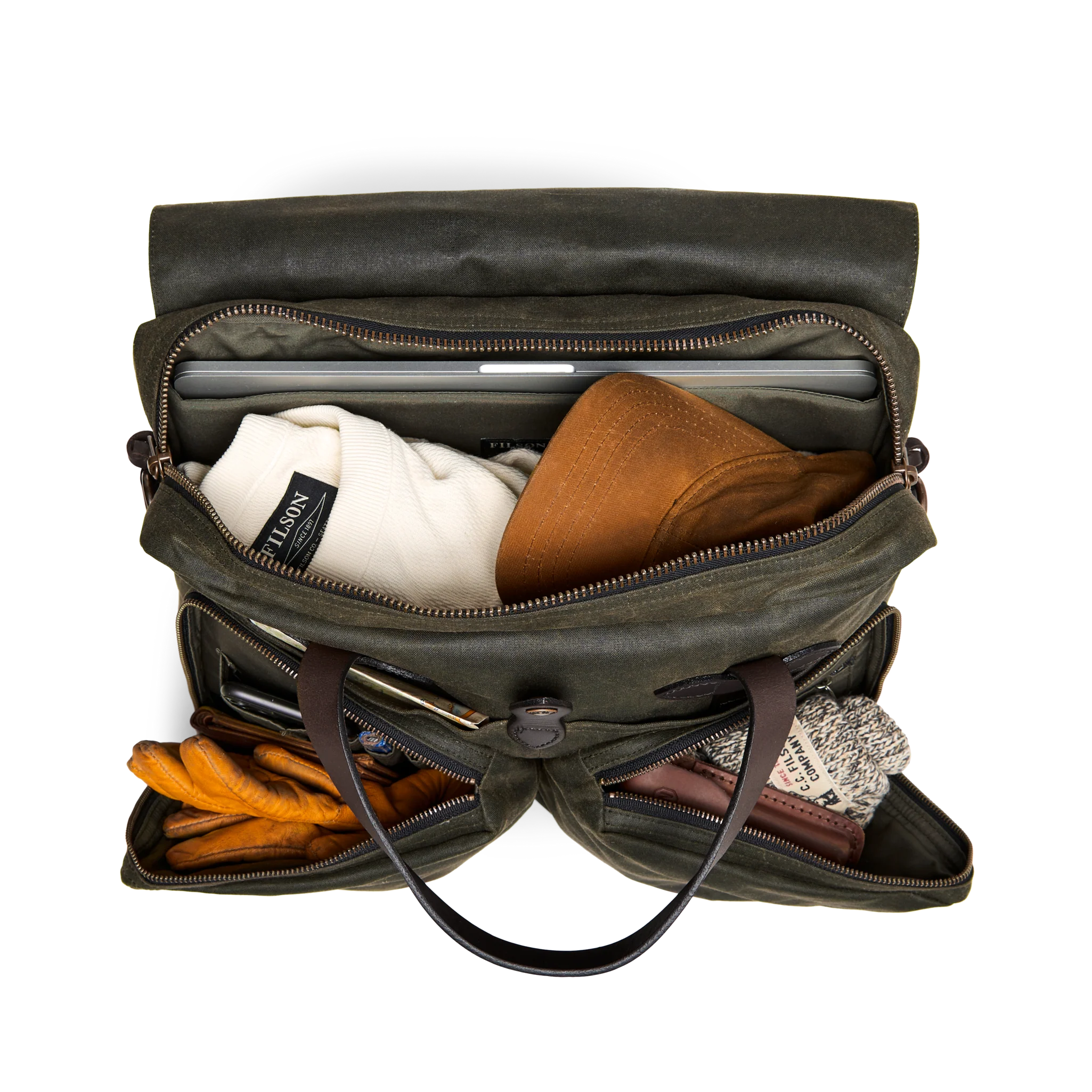 24 Hour Tin Cloth Briefcase - Otter Green