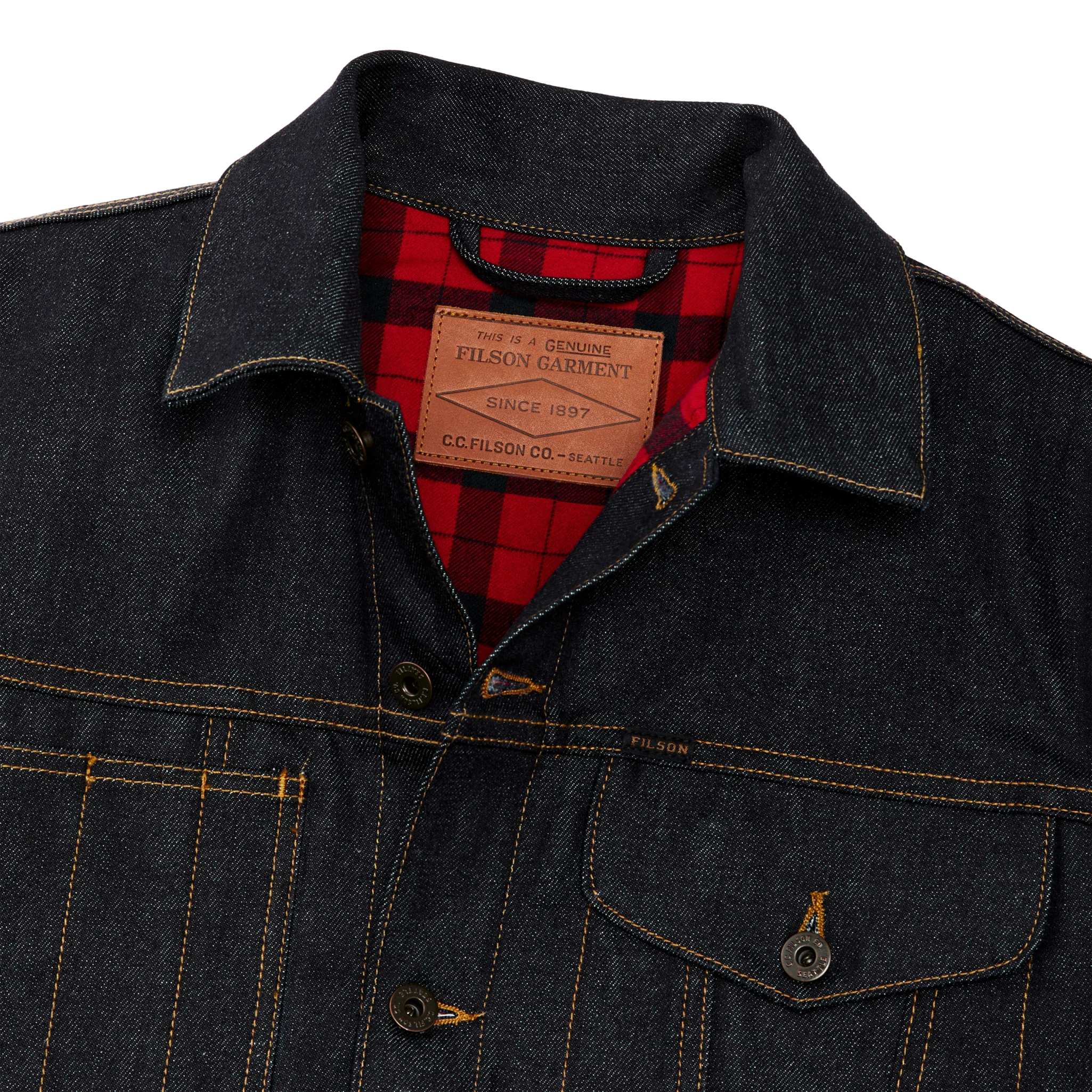 Lined Denim Short Cruiser Jacket - Raw Indigo