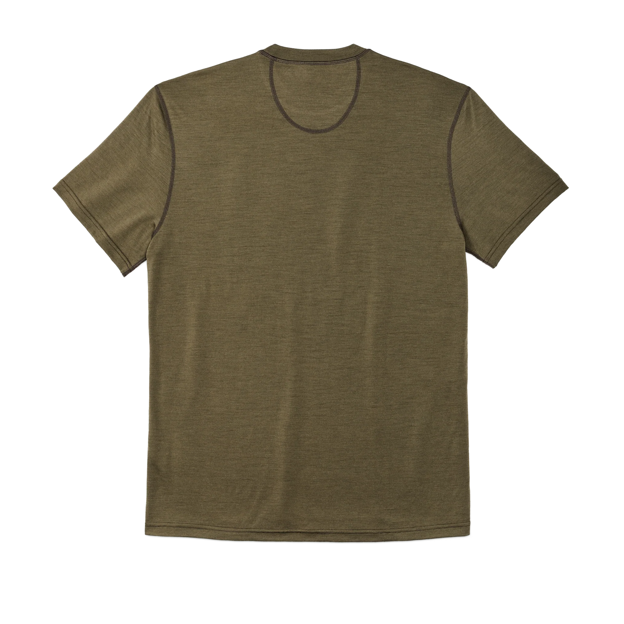 210g Merino Wool Short Sleeve Crewneck - Dark Olive