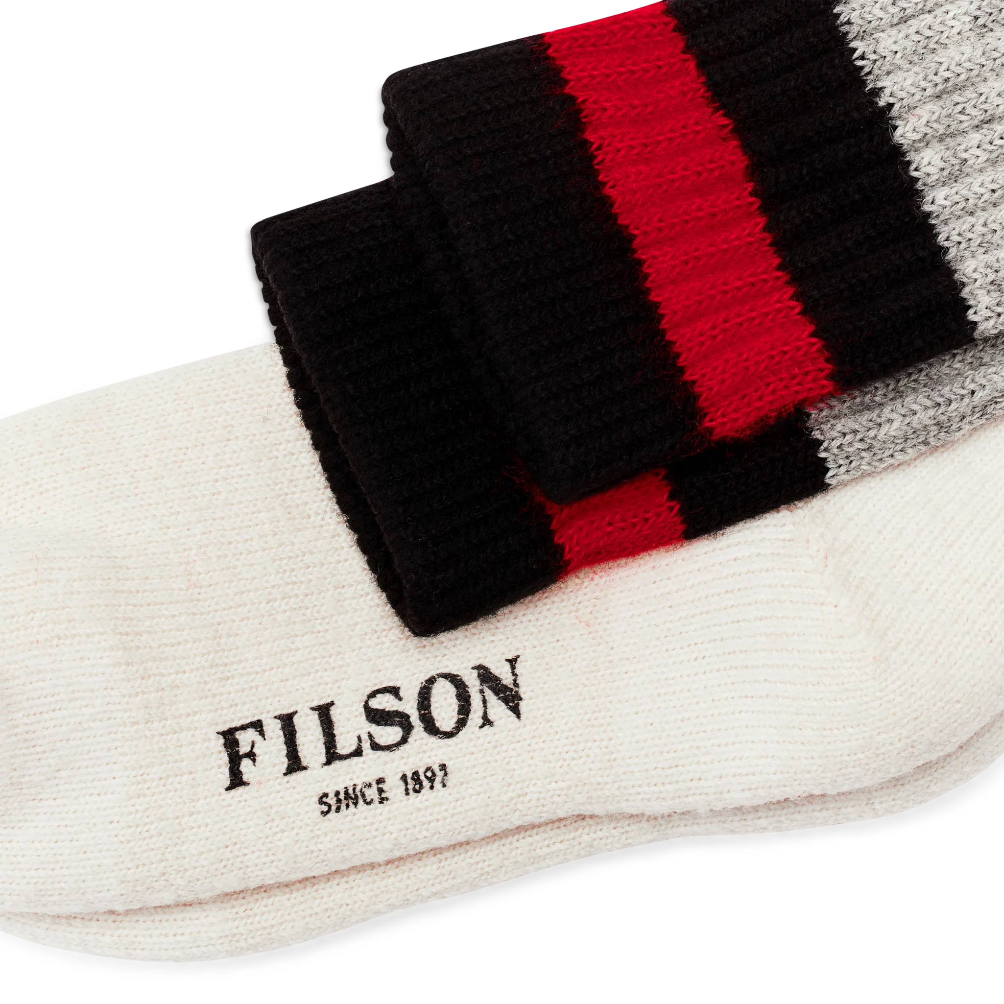 1970s Logger Thermal Socks - Black / Red