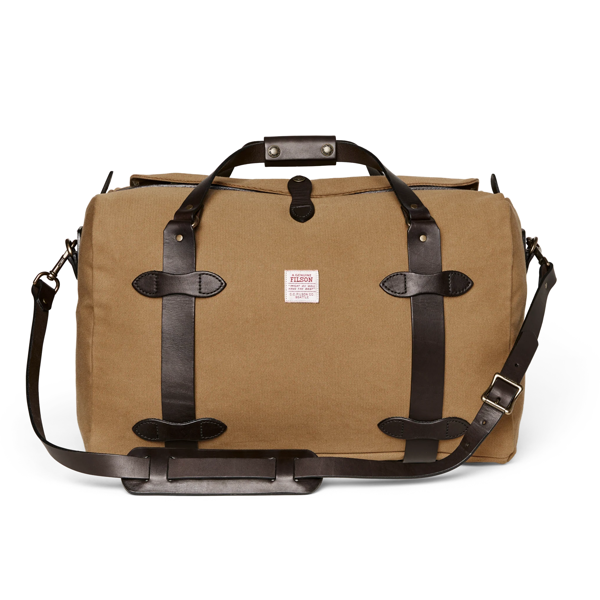 Medium Rugged Twill Duffle Bag - Tan