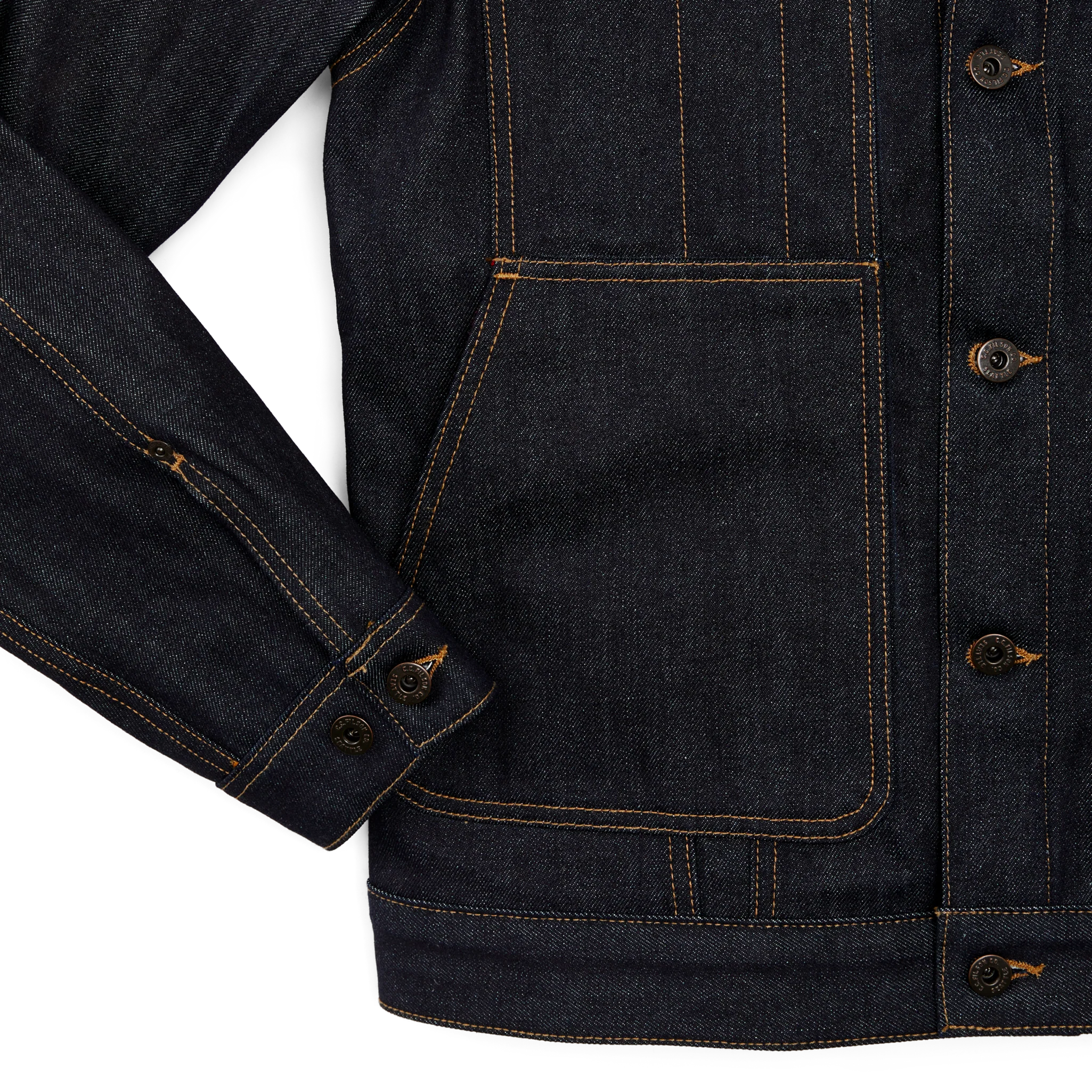 Lined Denim Short Cruiser Jacket - Raw Indigo