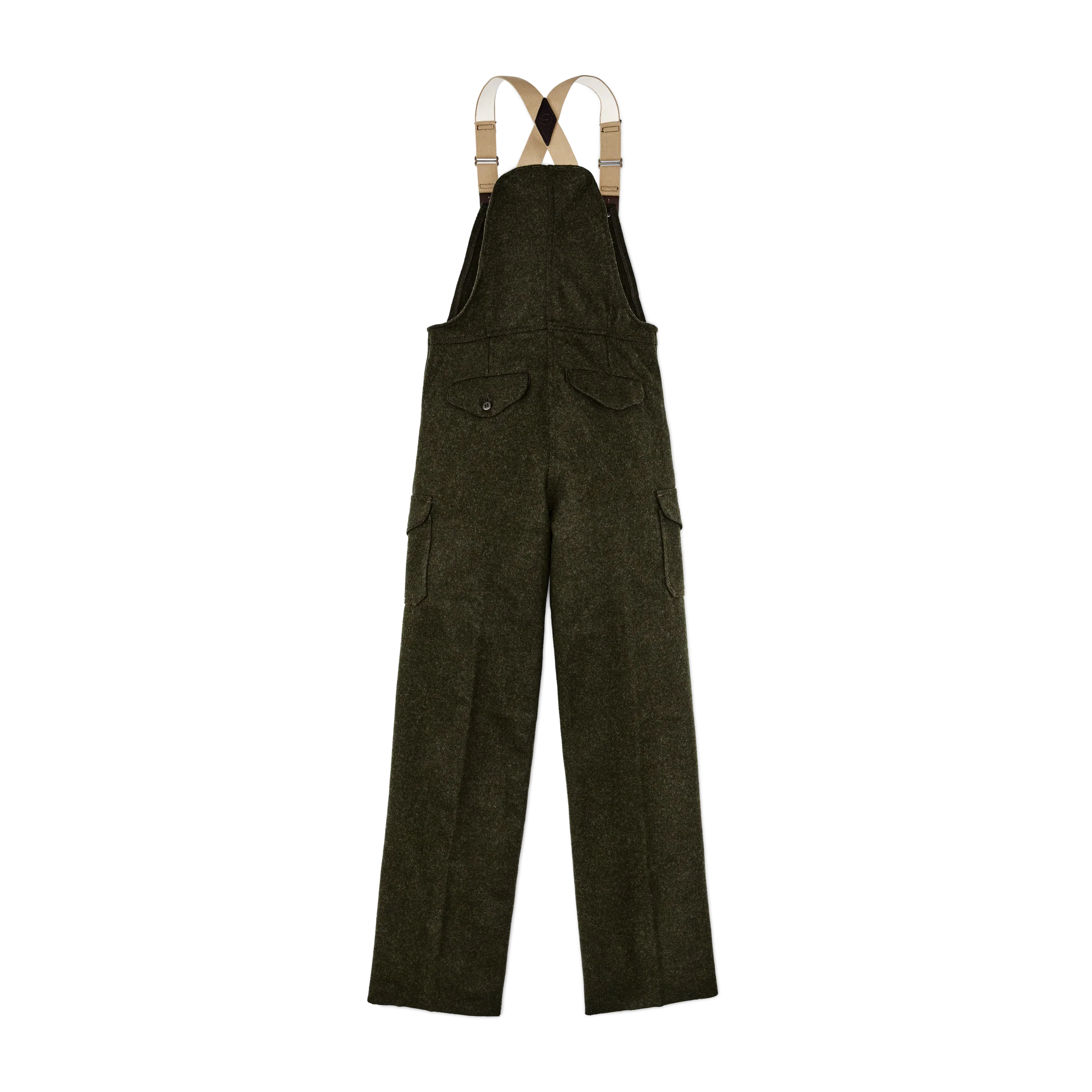 Mackinaw Wool Bibs - Forest Green