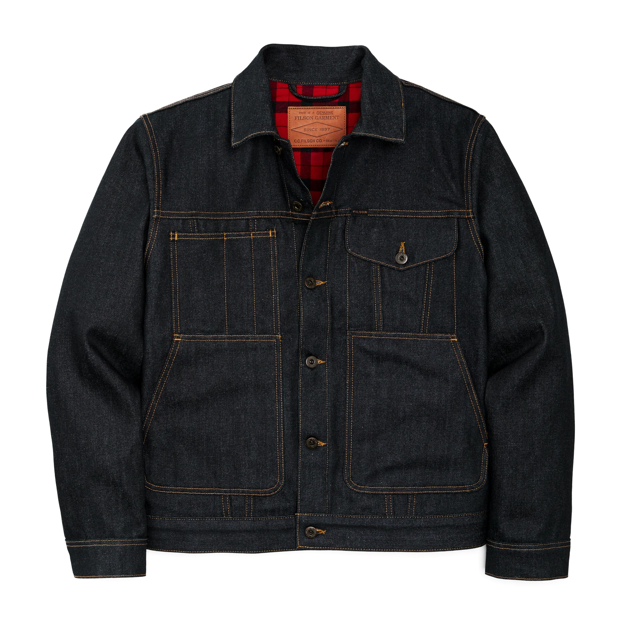 Lined Denim Short Cruiser Jacket - Raw Indigo