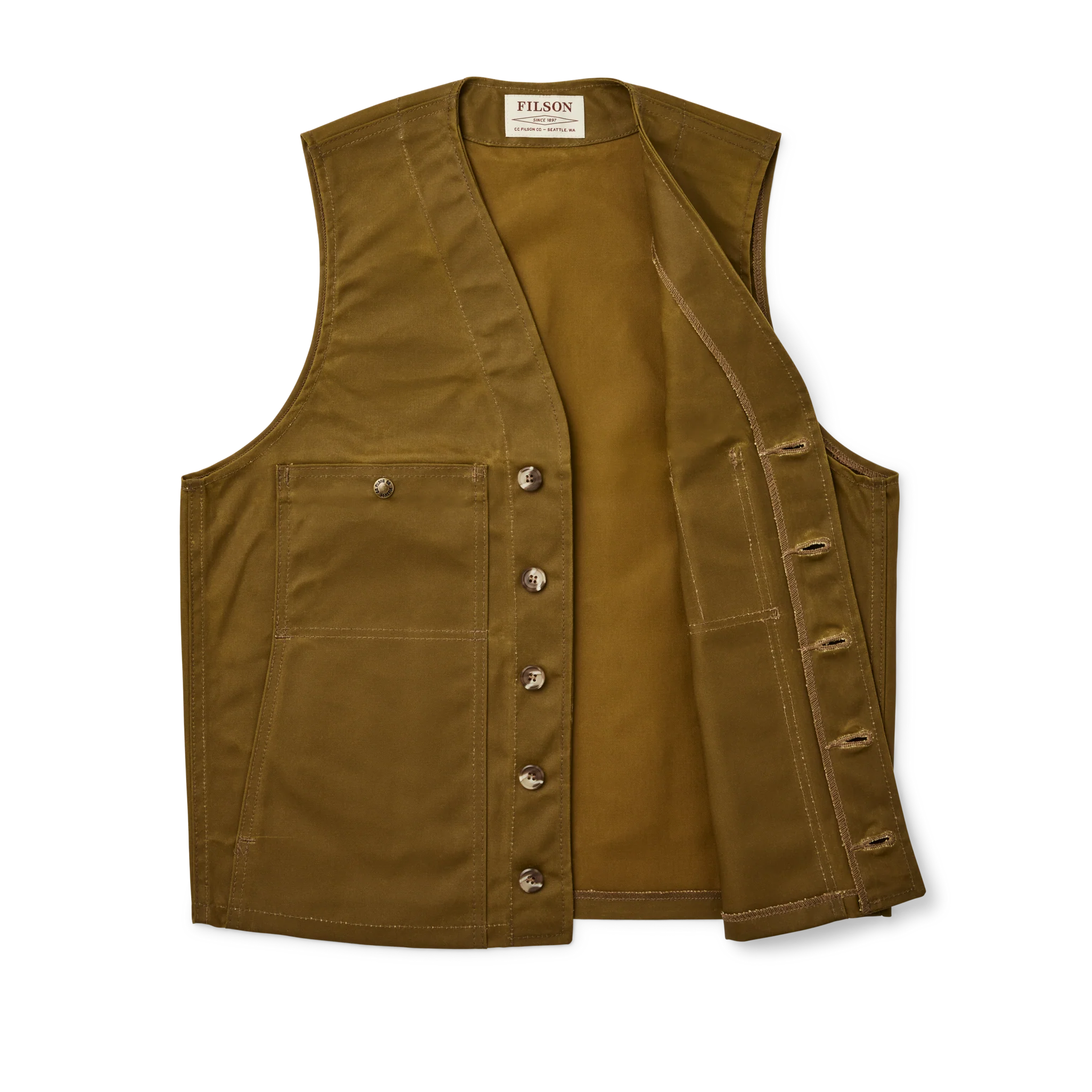 Oil Tin Cloth Vest - Dark Tan
