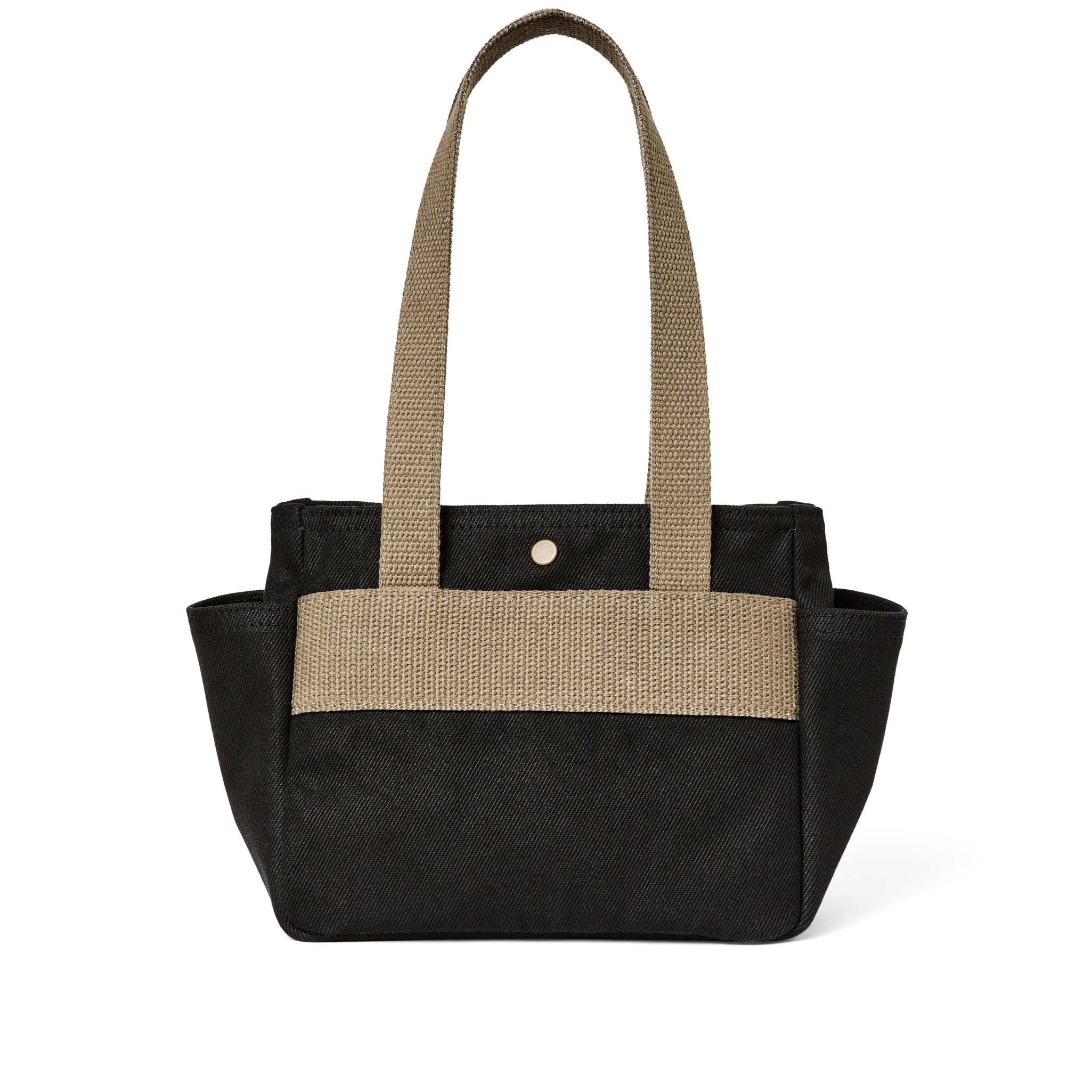 Rugged Twill Small Open Tote Bag - Black
