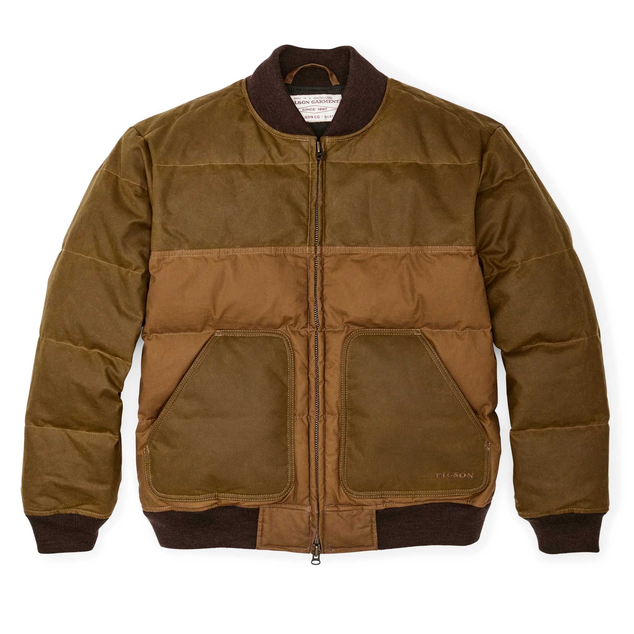 Down Bomber Jacket - Dark Tan