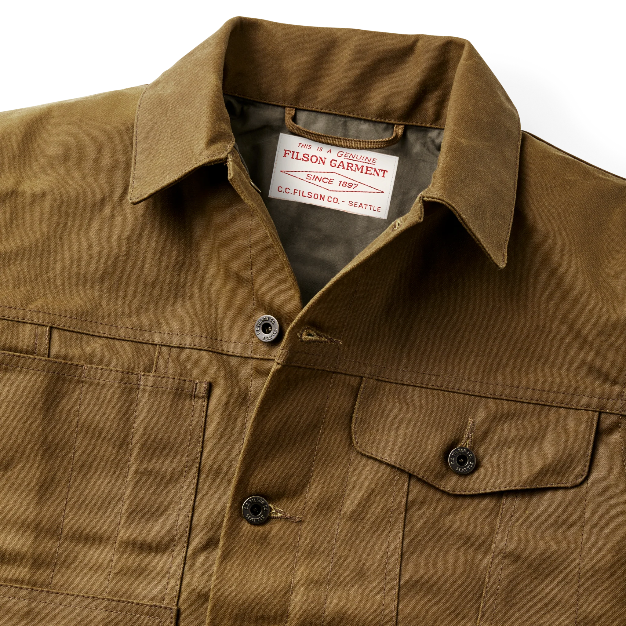 Tin Cloth Short Lined Cruiser Jacket - Dark Tan